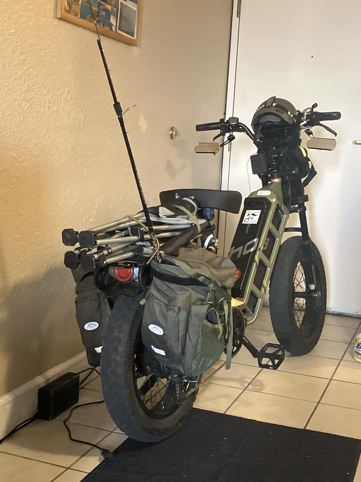 50L Bike Panniers, Waterproof Bicycle Rear Rack Bag with Rain Cover, Black customer photo 1