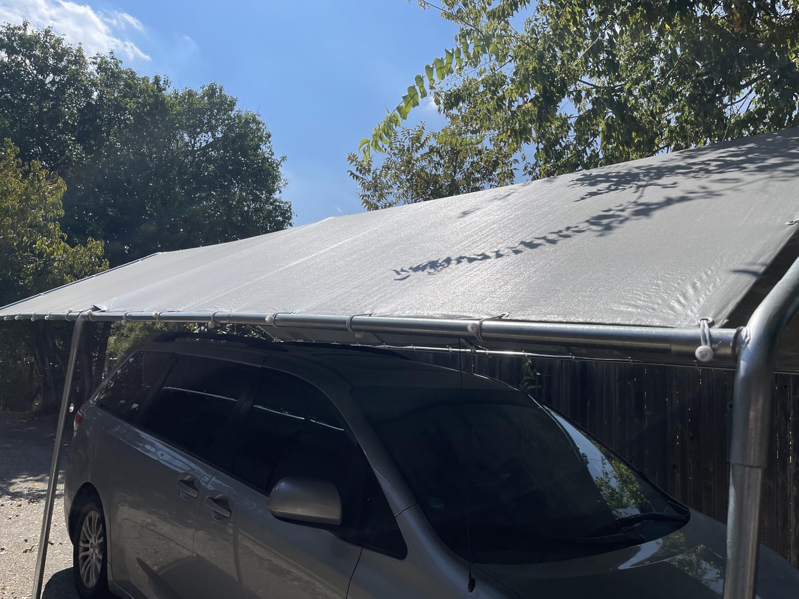 Quictent 10x20 ft Heavy Duty Car Canopy Galvanized Frame Carport Outdoor Party Tent Boat Shelter with 3 Reinforced Steel Cables - Gainsboro customer photo 1