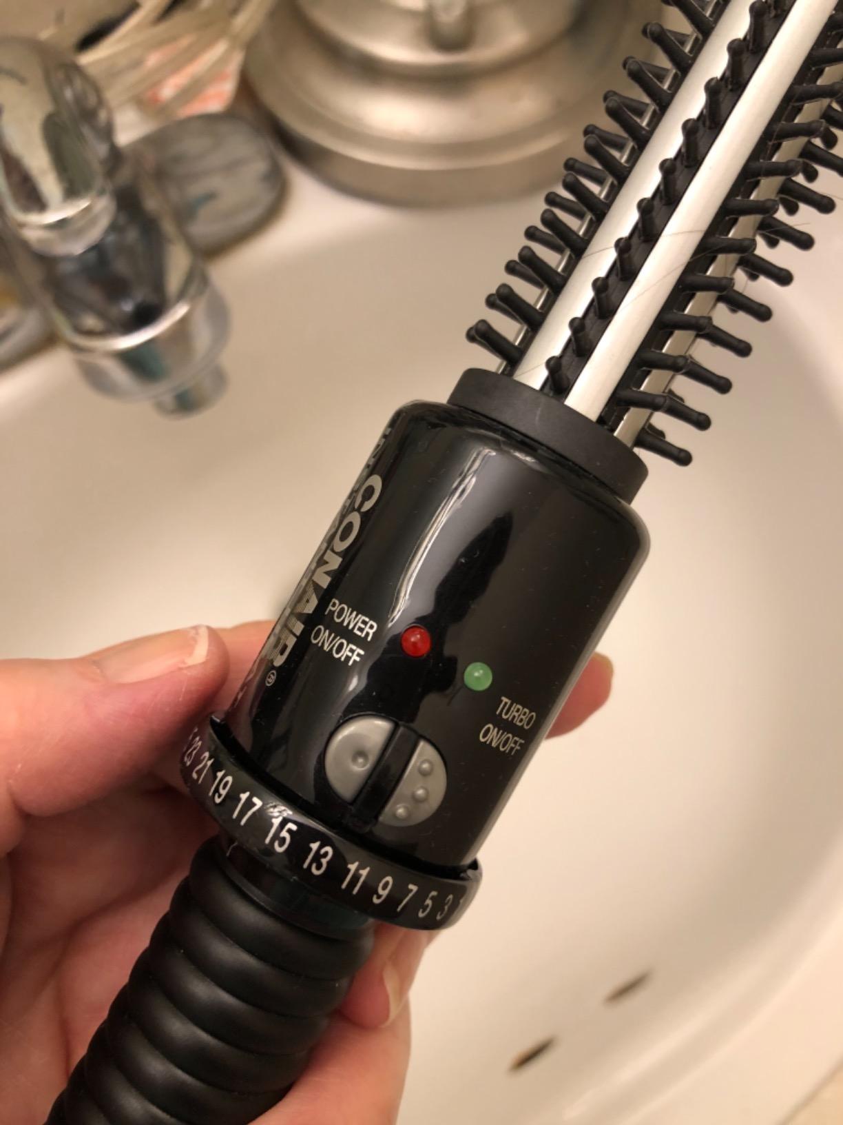 Conair Curling Iron Brush for Short Hair, Nylon Bristles, ¾-in Barrel customer photo 1