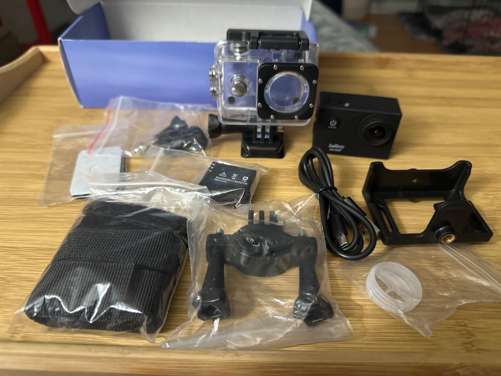 Action Camera FHD 1080P 12MP, 98FT/30M Underwater Waterproof Camera with 2 Batteries, Wide Angle Sports Camera with Accessories Kit Suitable for Helmet, Bicycle, etc. customer photo 2
