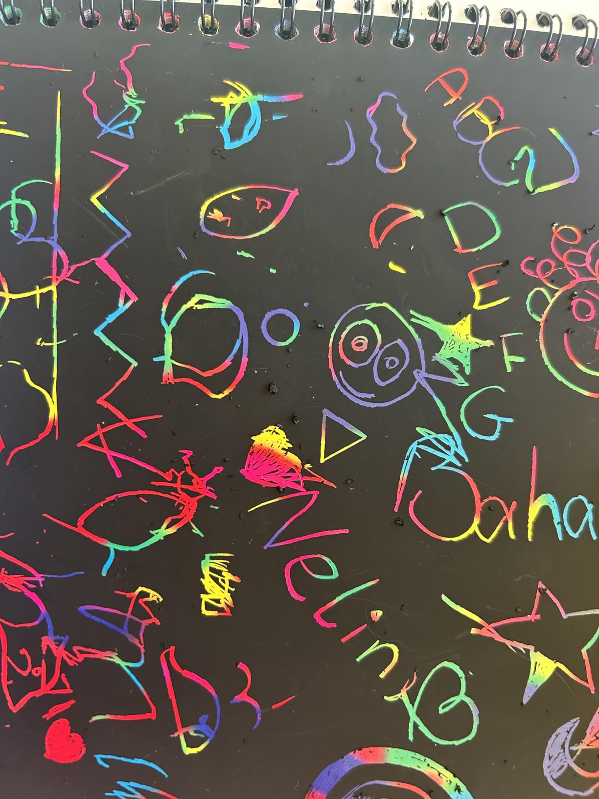 ZMLM Scratch Paper Art-Crafts Gift: 2 Pack Rainbow Notebooks Supplies Toys customer photo 2