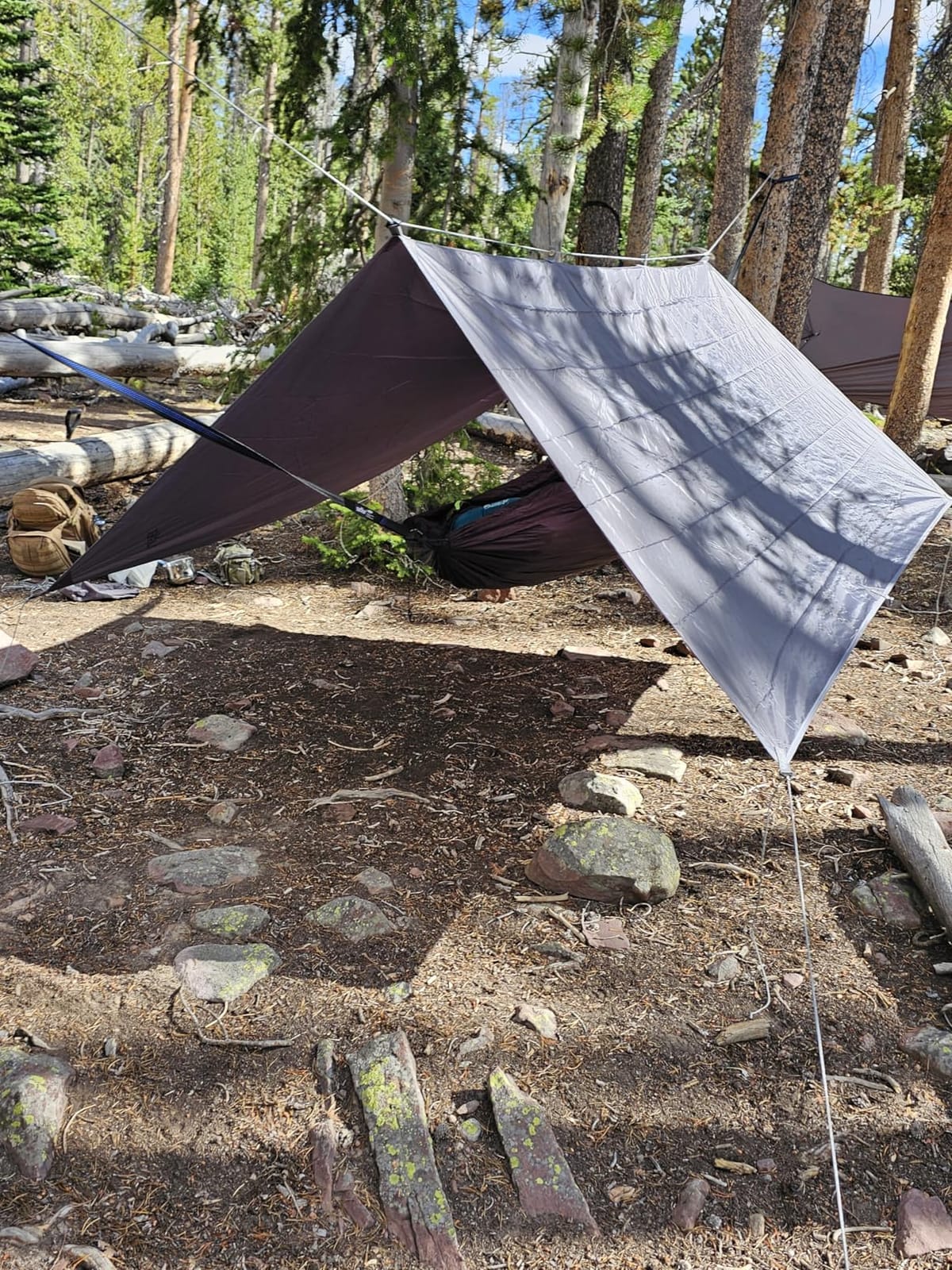Sunyear Hammock Camping with Rain Fly Tarp and Net, Portable Camping Hammock Double Tree Hammock Outdoor Indoor Backpacking Travel & Survival, 2 Tree Straps,100% Waterproof Black Bundle customer photo 2