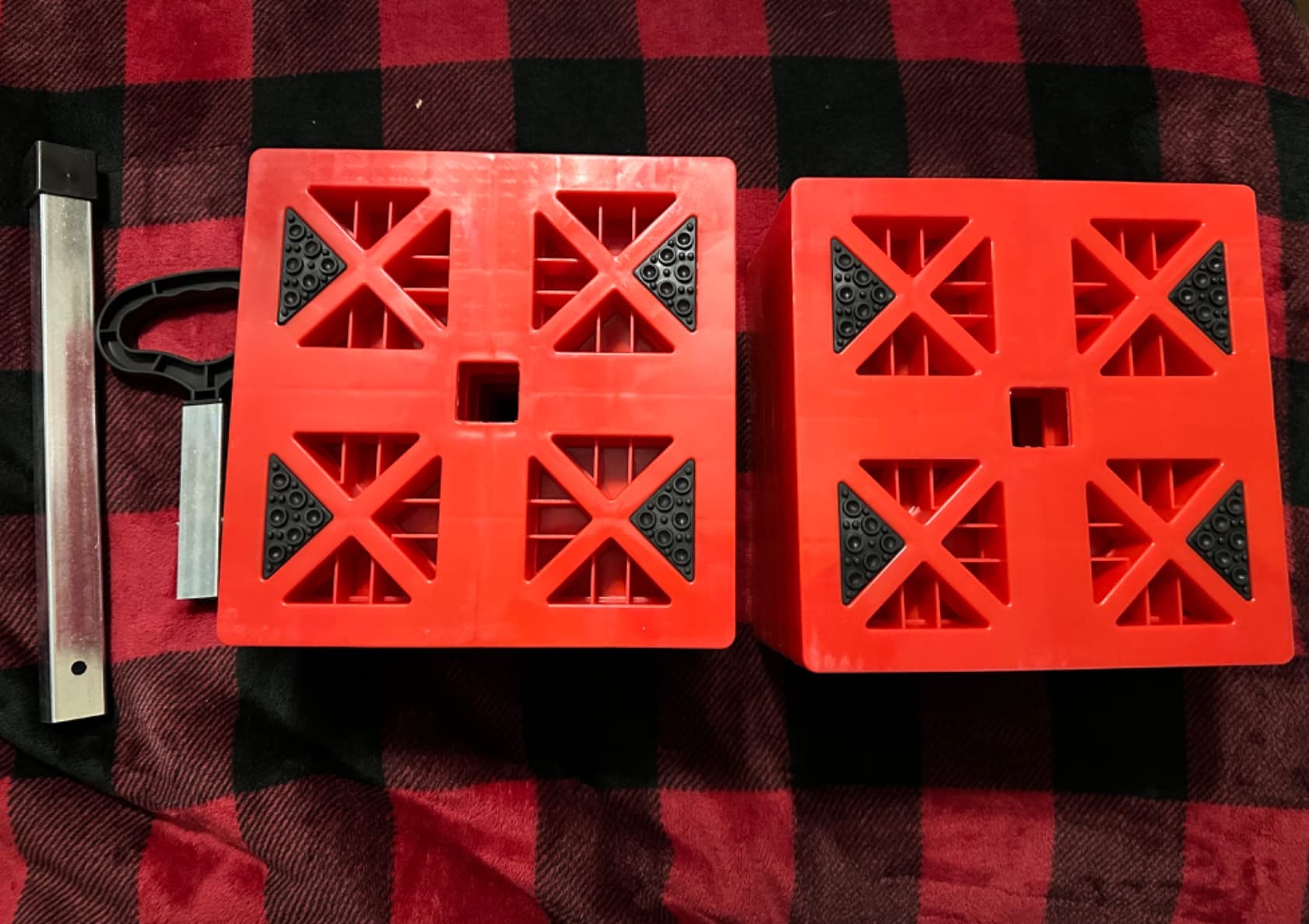 Homeon Wheels RV Leveling Blocks, 10-Pack with Wheel Chock customer photo 1