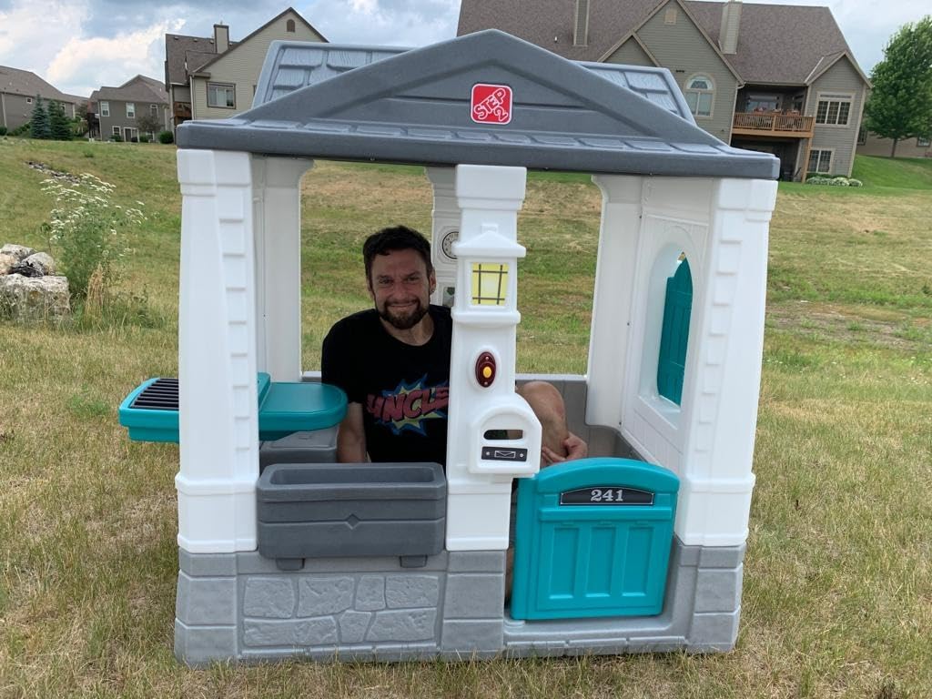 Step2 Neat & Tidy Cottage Kids Playhouse, Indoor and Outdoor Playset, Interactive Sounds, Toddlers 1.5+ Years Old, Easy to Assemble, Grey customer photo 2