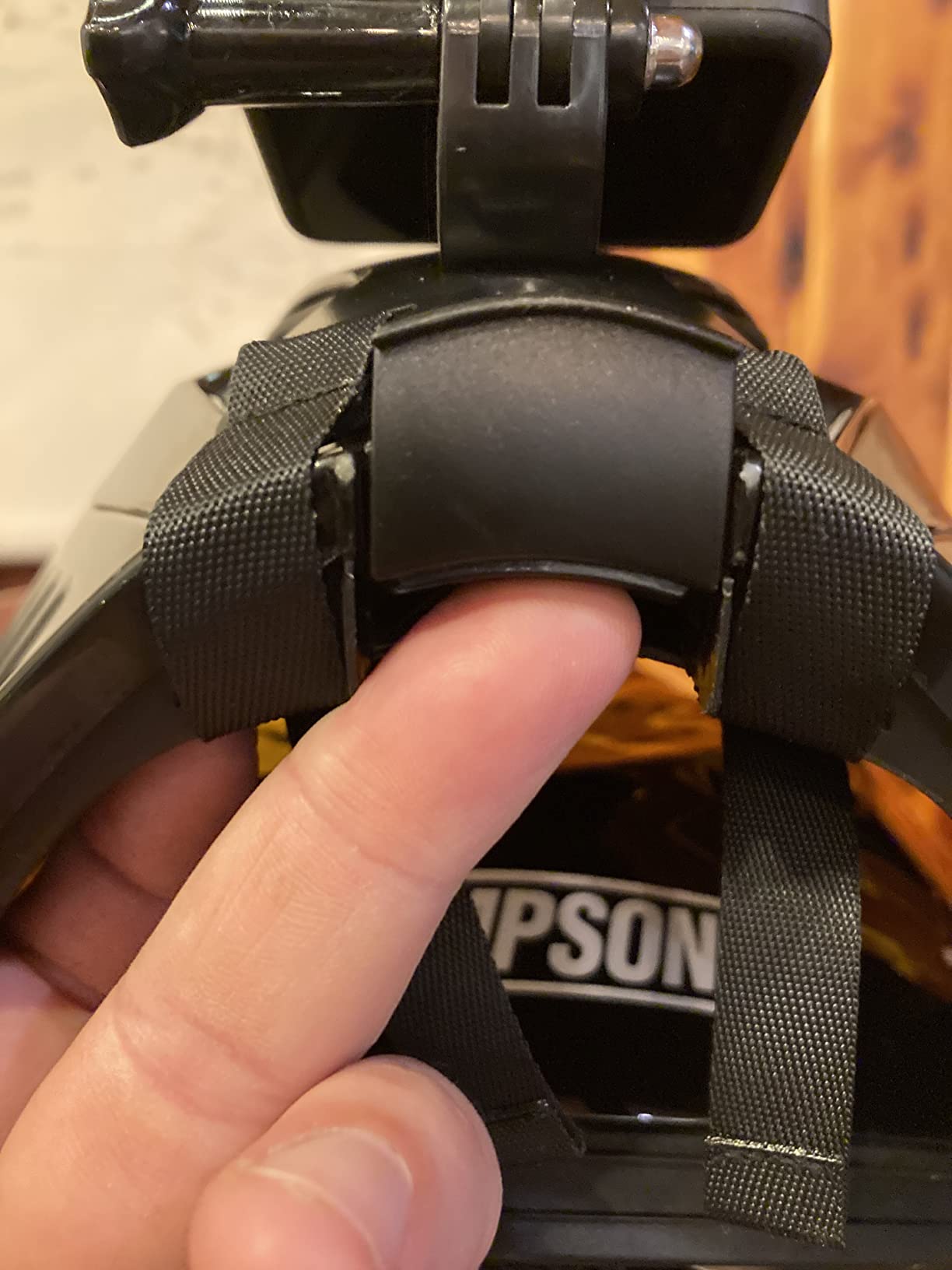 QKOO Motorcycle Helmet Chin Strap Mount for GoPro Hero 13, 12, 11, 10, 9, 8, 7, 6, 5, 4, Session, 3+, 3, 2, 1, Hero (2018), DJI Osmo Action, AKASO, SJCAM, Action Cameras customer photo 1