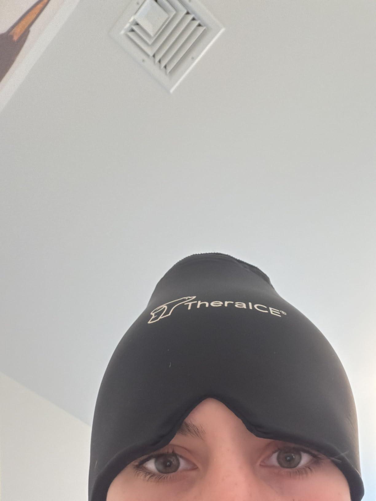 TheraICE Headache Relief Cap for Women, Headache Hat Migraine Ice Pack Mask customer photo 2