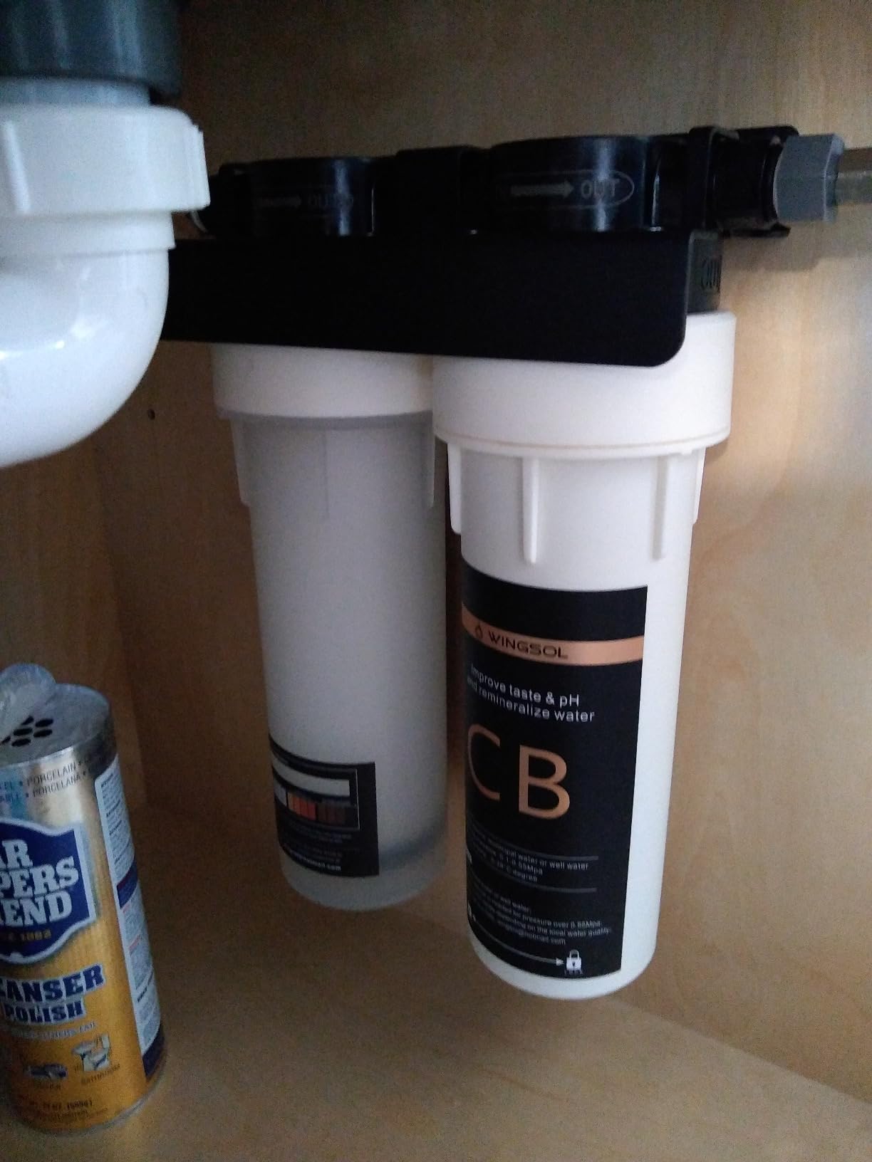 WINGSOL Water Filter for Sink with Faucet, 2-Stage Deep Filtration, Reduce Heavy Metals/Chlorine/PFAS/Odor/Sediment, NSF/ANSI 42&53 Improve Taste, Life Indication Mineral pH+ Under Sink Water Filter customer photo 2