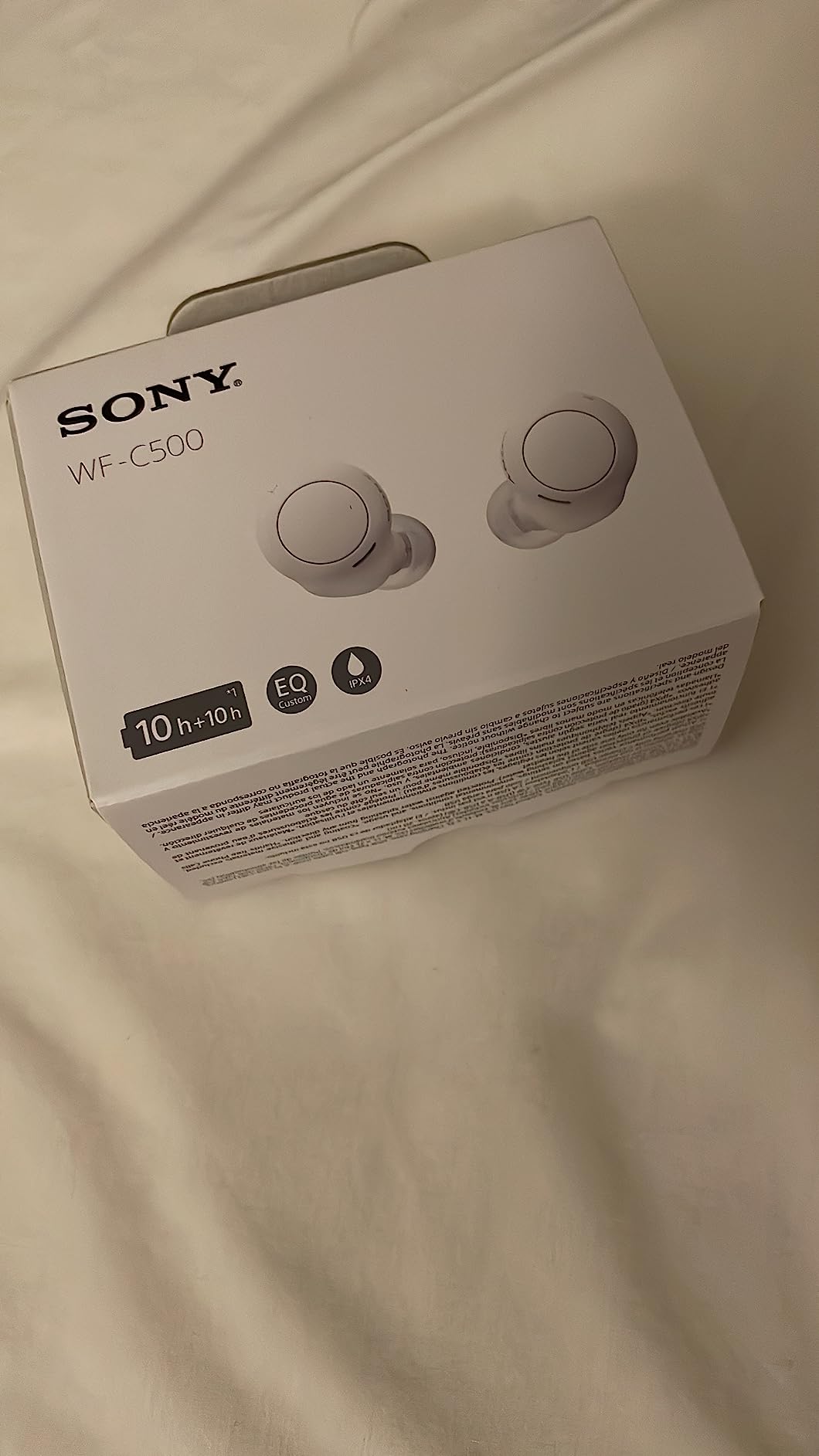 Sony WF-C500 Truly Wireless In-Ear Bluetooth Earbud Headphones with Mic and IPX4 water resistance, Black customer photo 1
