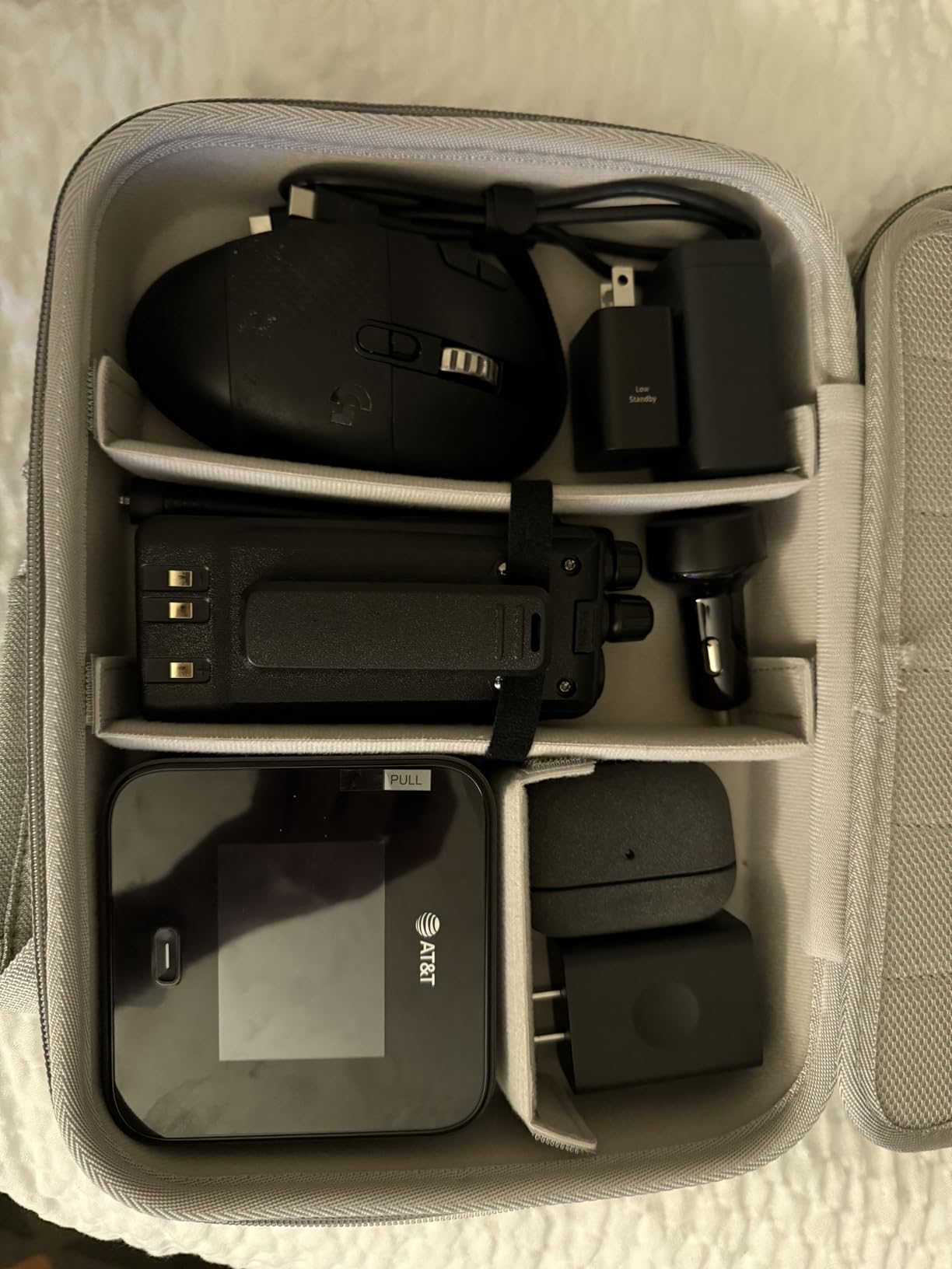 ProCase Hard Travel Electronic Organizer Case for MacBook Power Adapter Chargers Cables Power Bank Apple Magic Mouse Apple Pencil USB Flash Disk SD Card Small Portable Accessories Bag customer photo 2