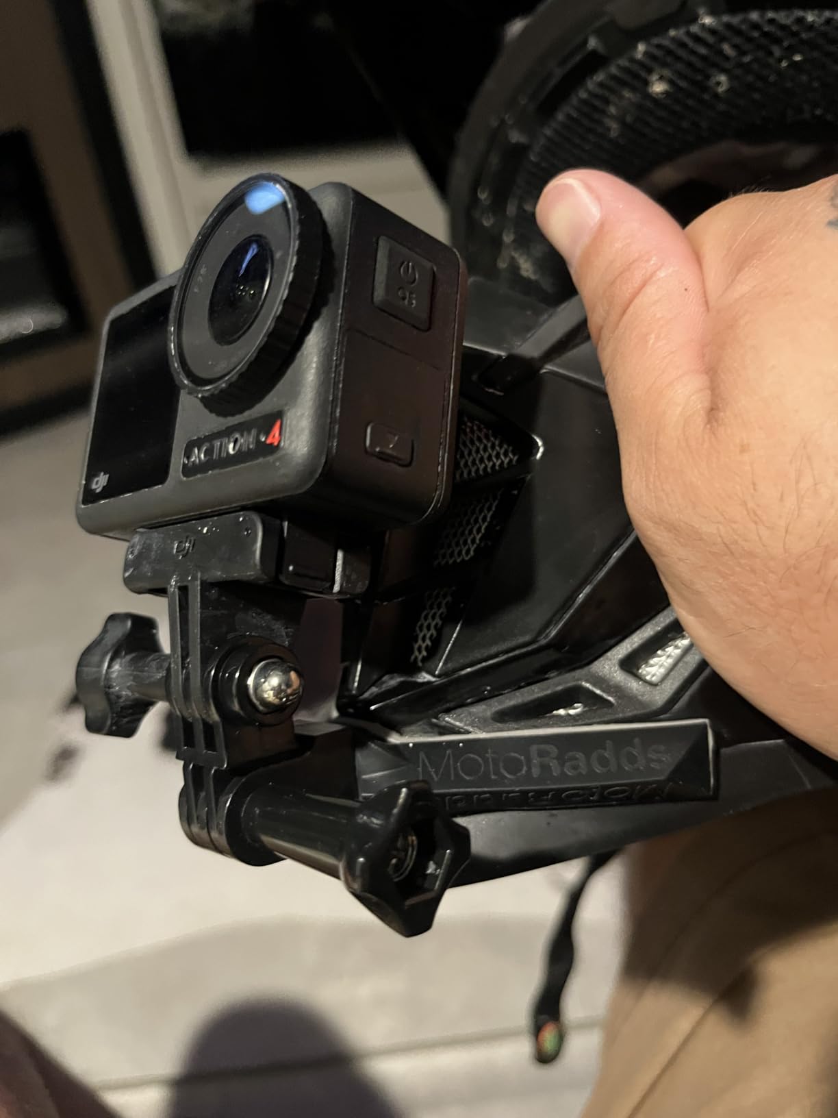 Flex Slim Flexible Universal Motorcycle Helmet Chin Mount Kit Bendable Silicone Compatible with GoPro Hero 12, 11, 10, DJI Osmo Action, Insta360, SJCAM, Xiaomi Yi Action Cameras (Black) customer photo 2