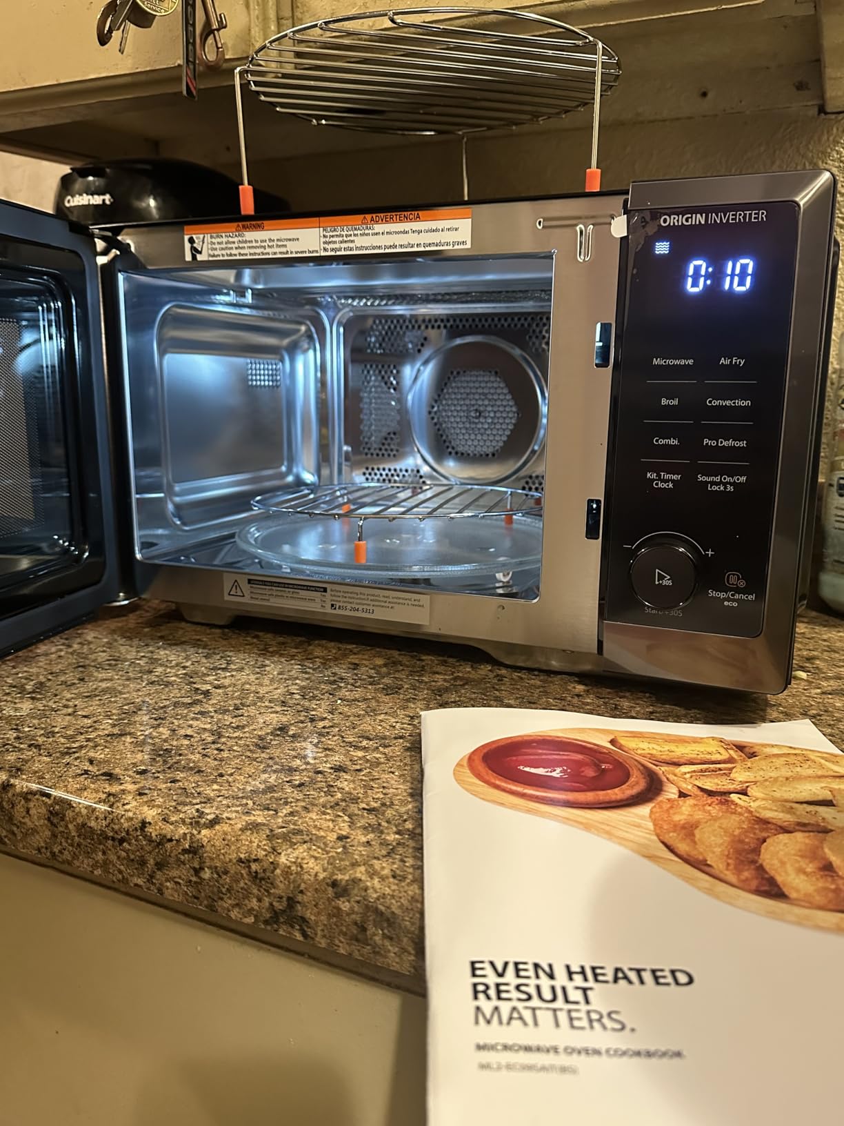 TOSHIBA Inverter Countertop Microwave Oven Air Fryer Combo MASTER Series, Broil, Convection, Speedy Combi, Even Defrost 11.3'' Turntable Sound On/Off, 27 Auto Menu&47 Recipes customer photo 1