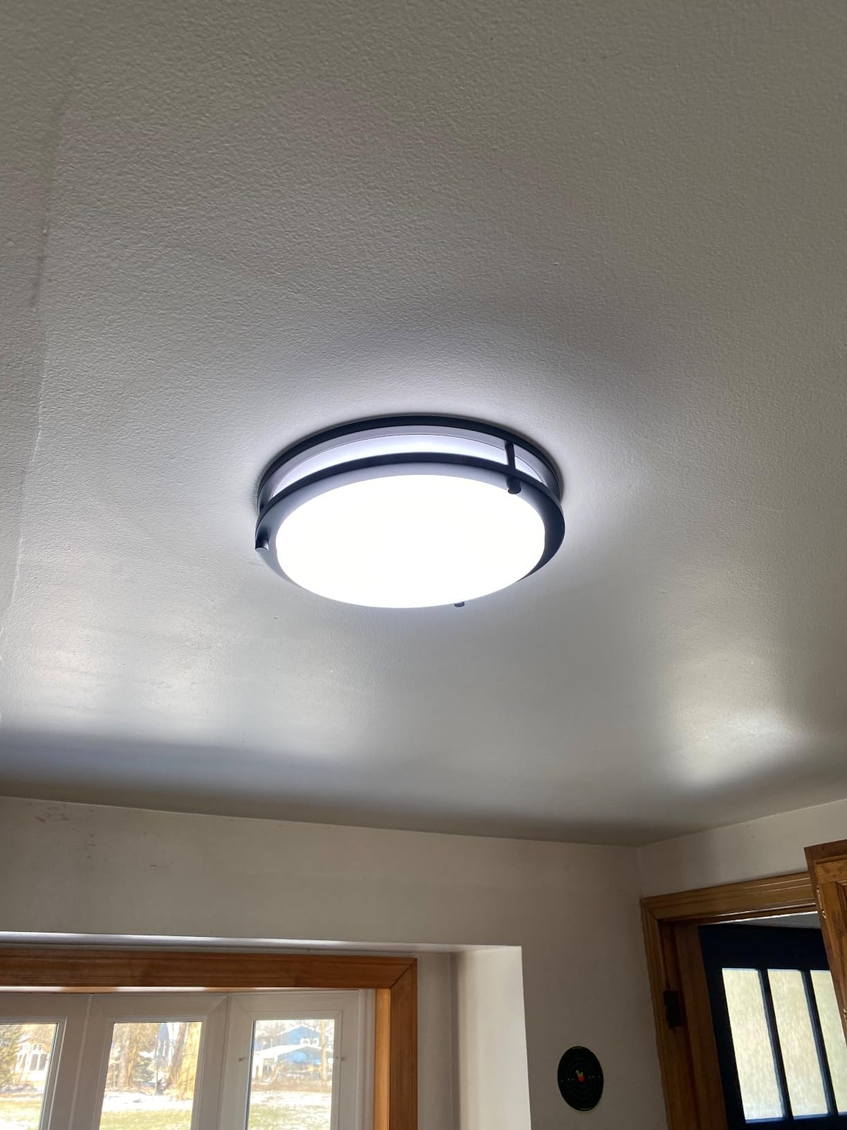 CLOUDY BAY 12 Inch LED Smart Flush Mount Ceiling Light,20W 2700K-6500K,4W RGB Color Compatible with Alexa and Google Home Assistant,Oil Rubbed Bronze customer photo 1