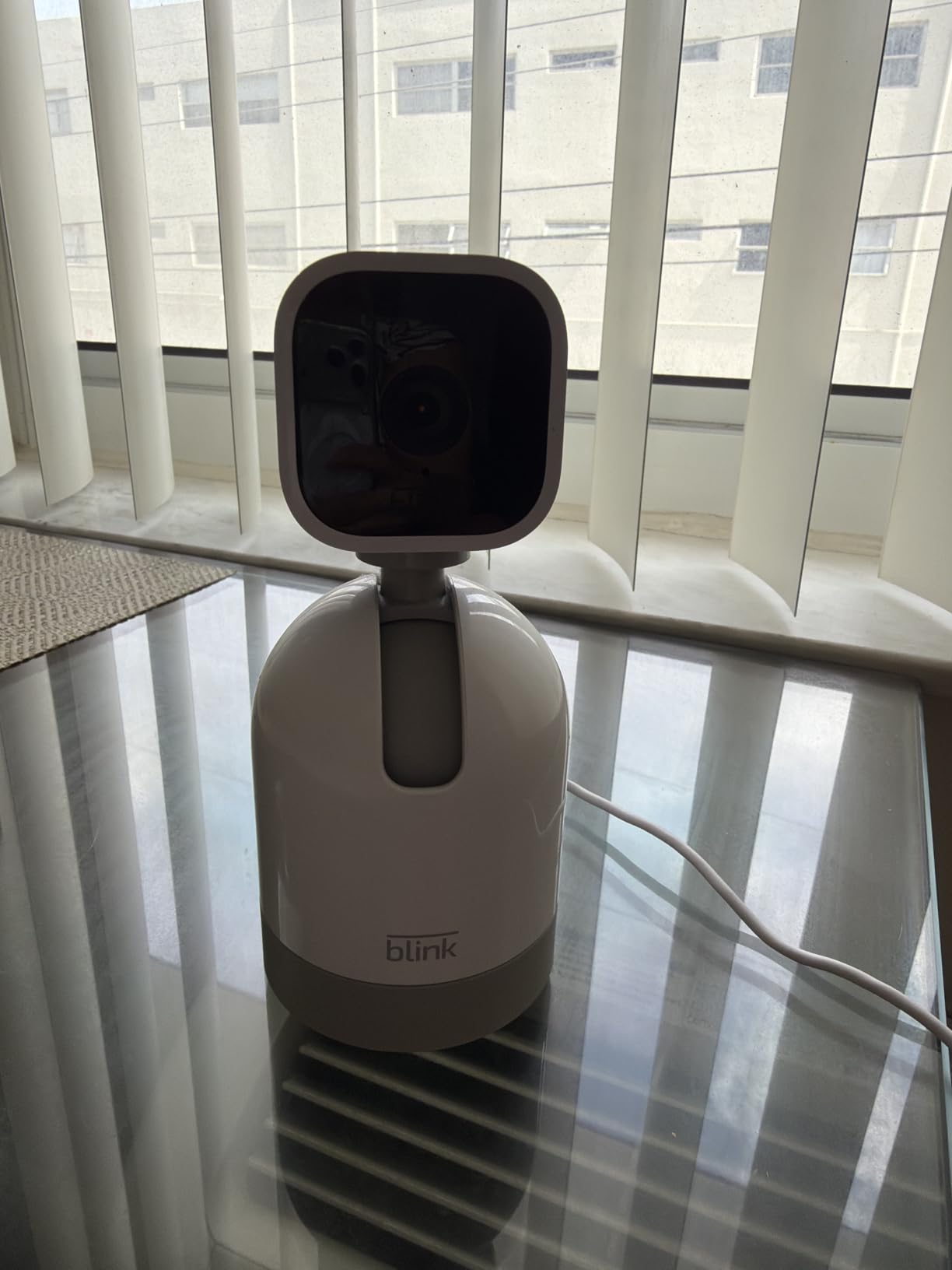 Blink Mini Pan-Tilt Camera (newest model), Rotating indoor plug-in smart security camera, two-way audio, HD video, motion detection, Works with Alexa (Black) customer photo 1
