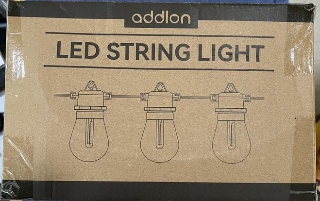 addlon 50FT LED Outdoor String Lights, Waterproof Dimmable Bulbs for Patio customer photo 1