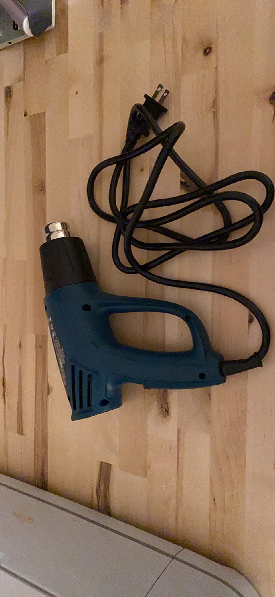 PRULDE Heat Gun, 1500W Dual Temperature Settings 572°F~1112°F Fast Heating Hot Air Gun with 6.5Ft Power Cord/4 Nozzles/Overload Protection for Crafts, Shrink Wrapping/Tubing, Paint Removing(N2190) customer photo 1