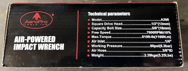 AEROPRO TOOLS 1/2-Inch Aluminum Air Impact Wrench(A398) customer photo 2