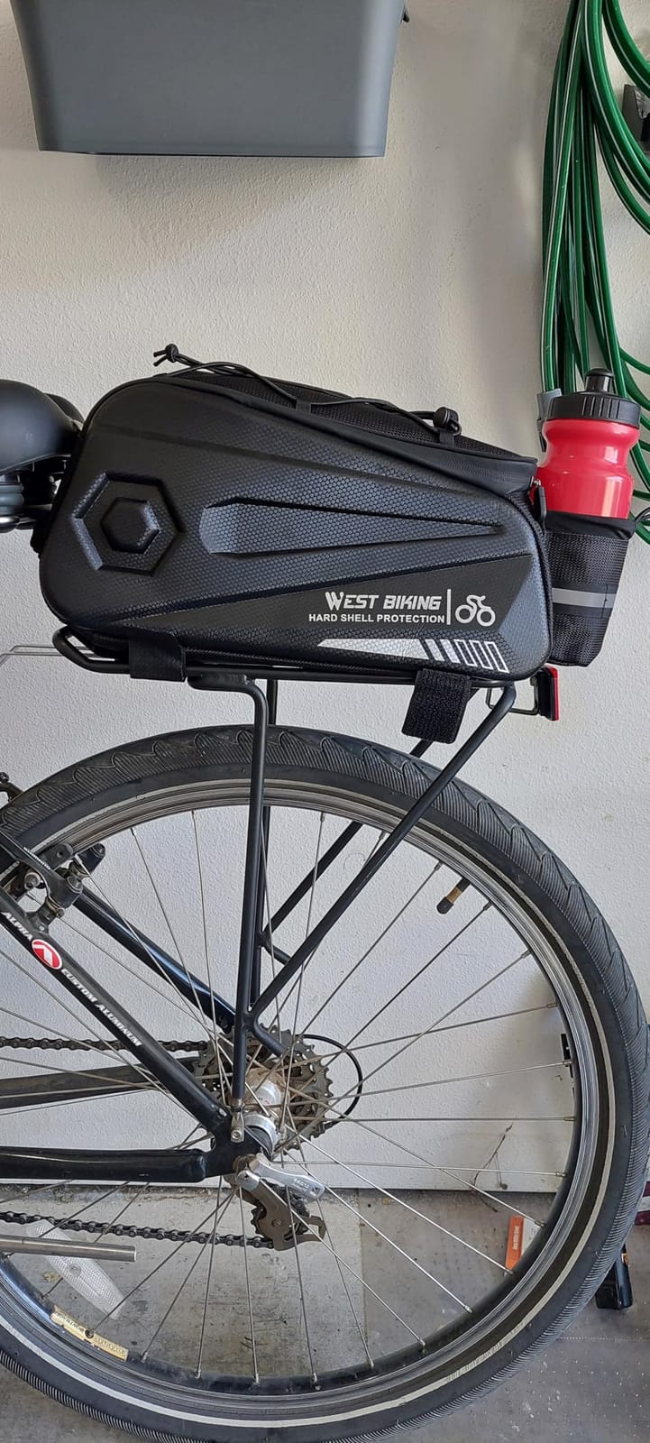 West Biking Bike Rear Seat Bag, Double Water Resistant, Zipper, Bicycle Trunk Pannier, 8.6L Capacity Waterproof Backseat Carrier Cargo Pouch with Strap & Rain Cover For Cycling customer photo 1