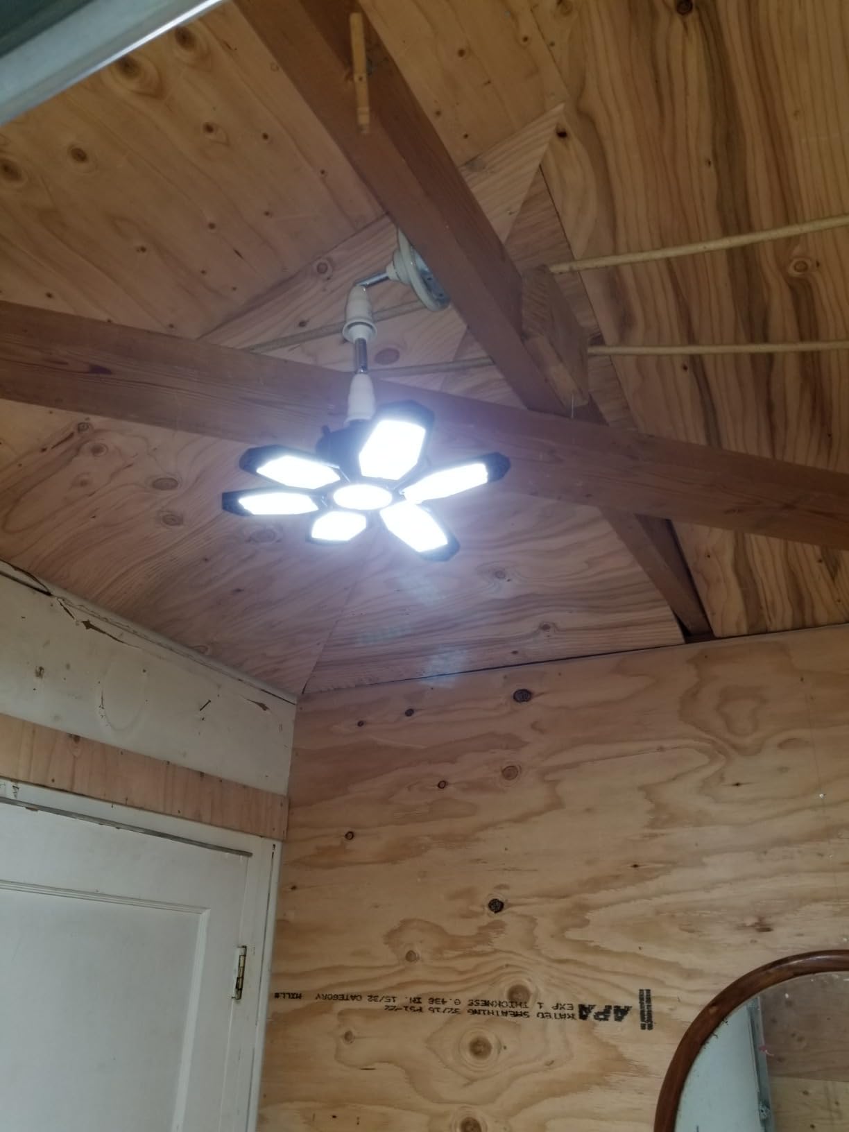 TANBABY 2 Pack LED Garage Lights, Deformable Ceiling Light, 30000LM 6500K customer photo 2