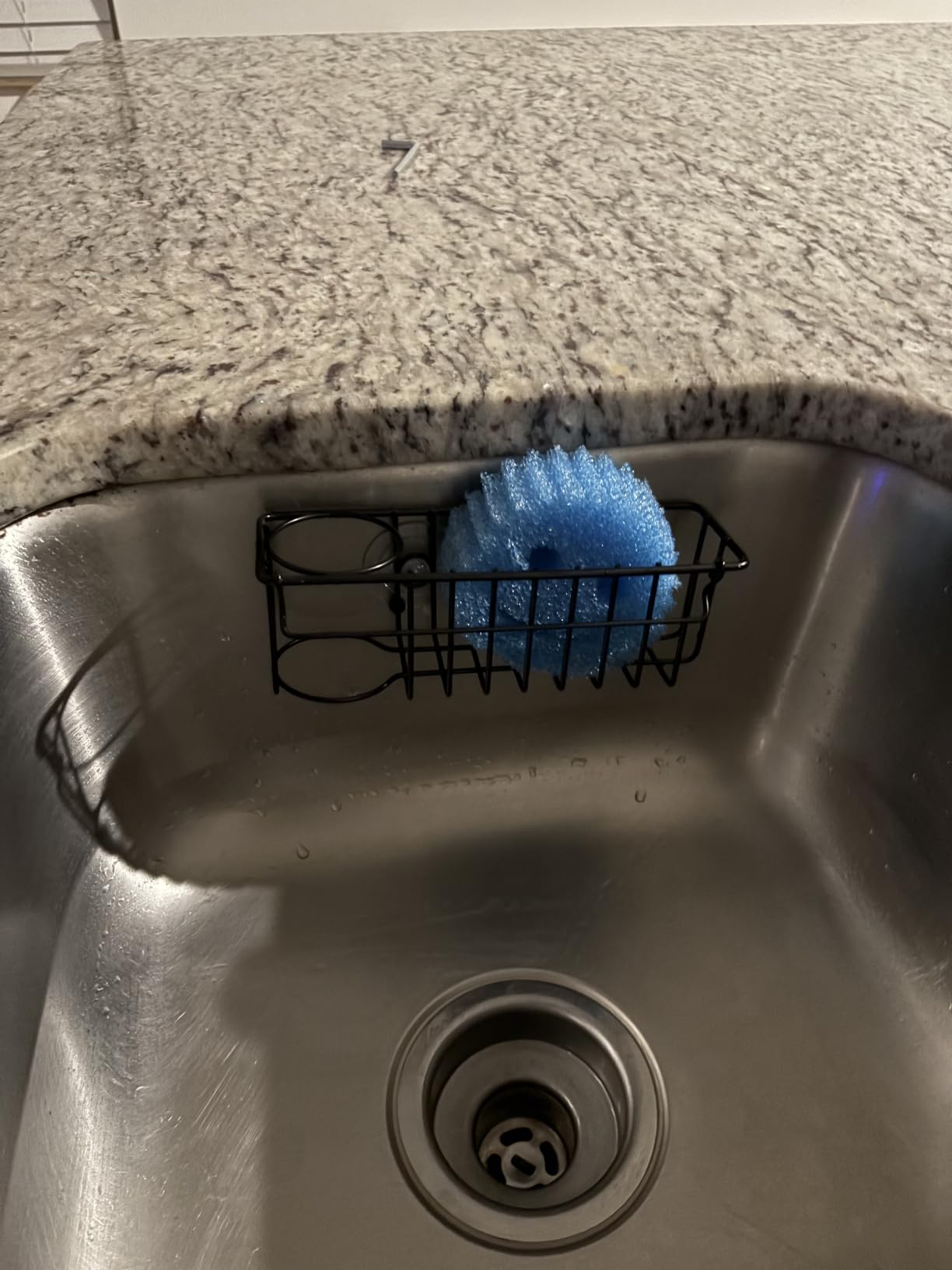 3-In-1 Sponge Holder for Kitchen Sink with Suction Cups & Adhesive Hook , In-sink Sponge Holder, Wall Hanging Sink Caddy Organizer Rack - Sponge, Dish Cloth, Brush, Scrubber - 304 Stainless Steel customer photo 2