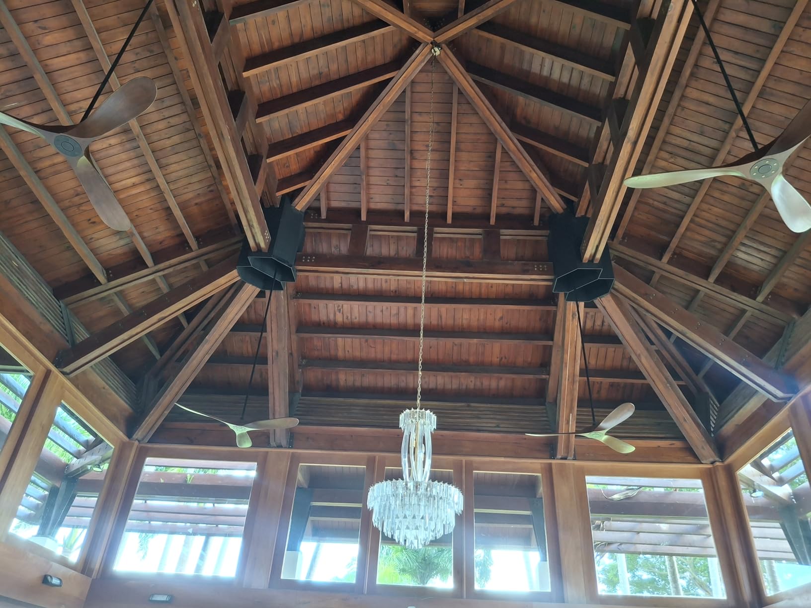 60 Inch Ceiling Fan Without Light ，Wood Indoor Outdoor Ceiling Fans No Light for Patios Living Room Bedroom Porch Big Ceiling Fan for Flat Sloped Ceiling(Walnut) customer photo 2