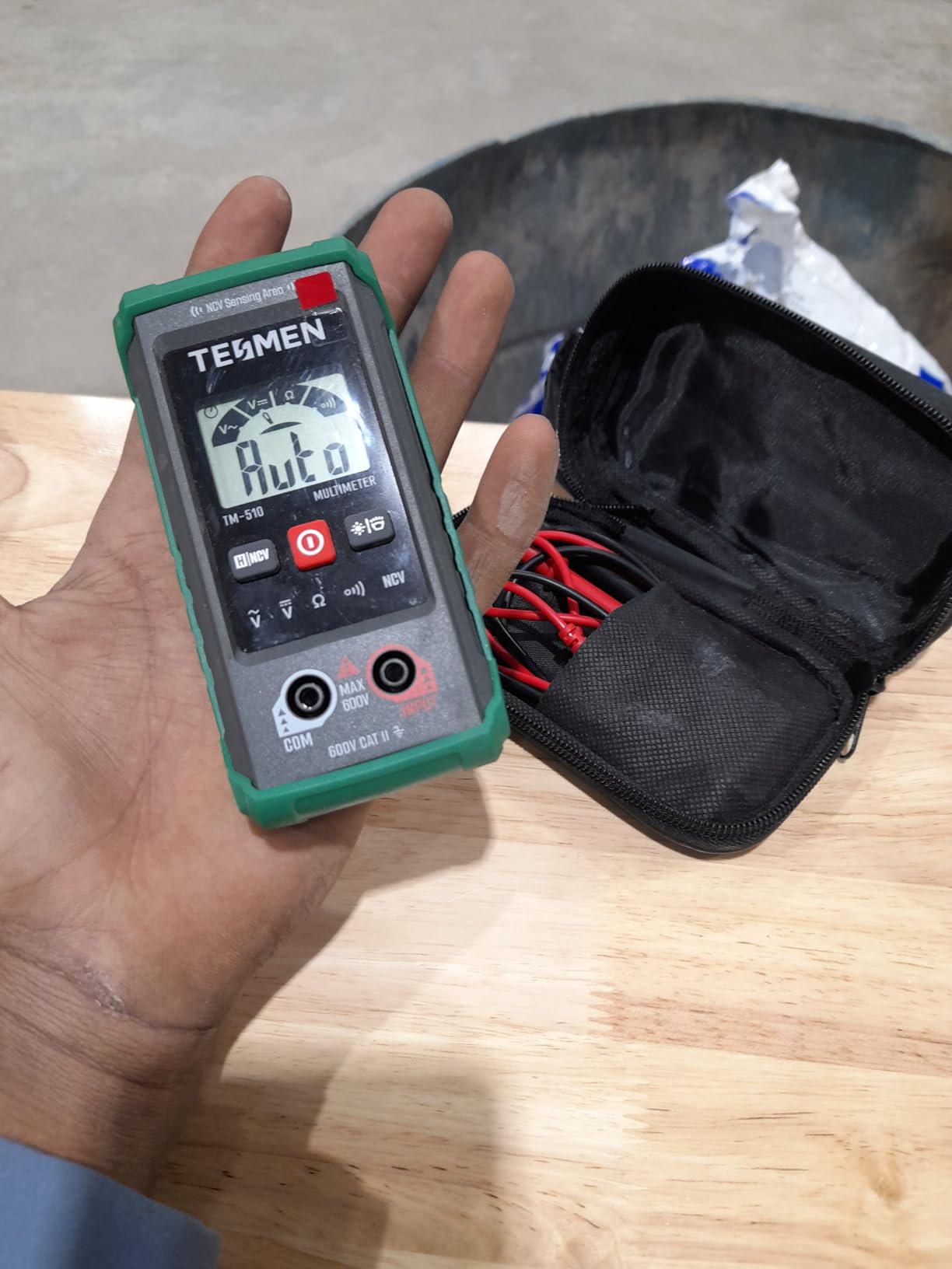 TM-510 Digital Multimeter, 4000 Counts, Smart Measurement, Auto-Ranging Voltmeter; Voltage Tester with Non-Contact Voltage Function, Measures AC/DC Voltage, Resistance, Continuity – Green customer photo 2