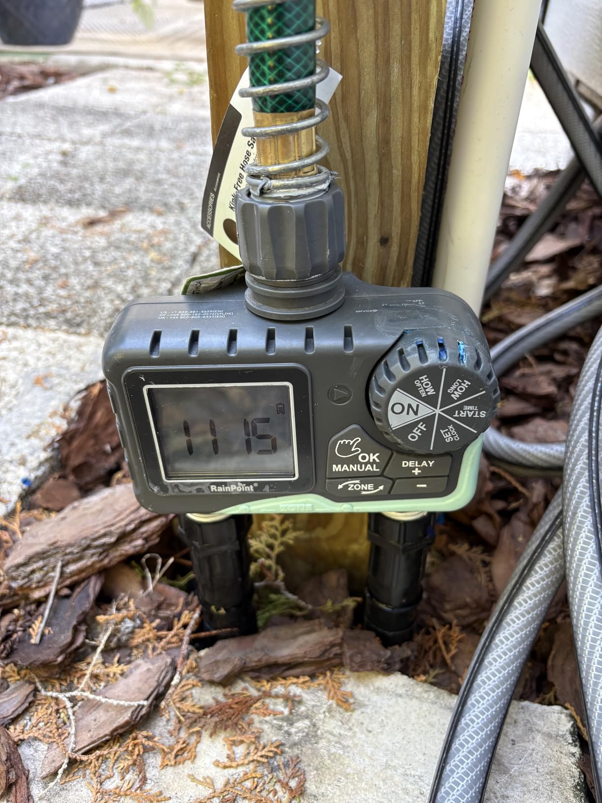 RAINPOINT Water Timer for Garden Hose - 2 Zone Sprinkler Timer with Rain Delay/Manual Watering/Automatic Irrigation for Yard Lawn customer photo 2