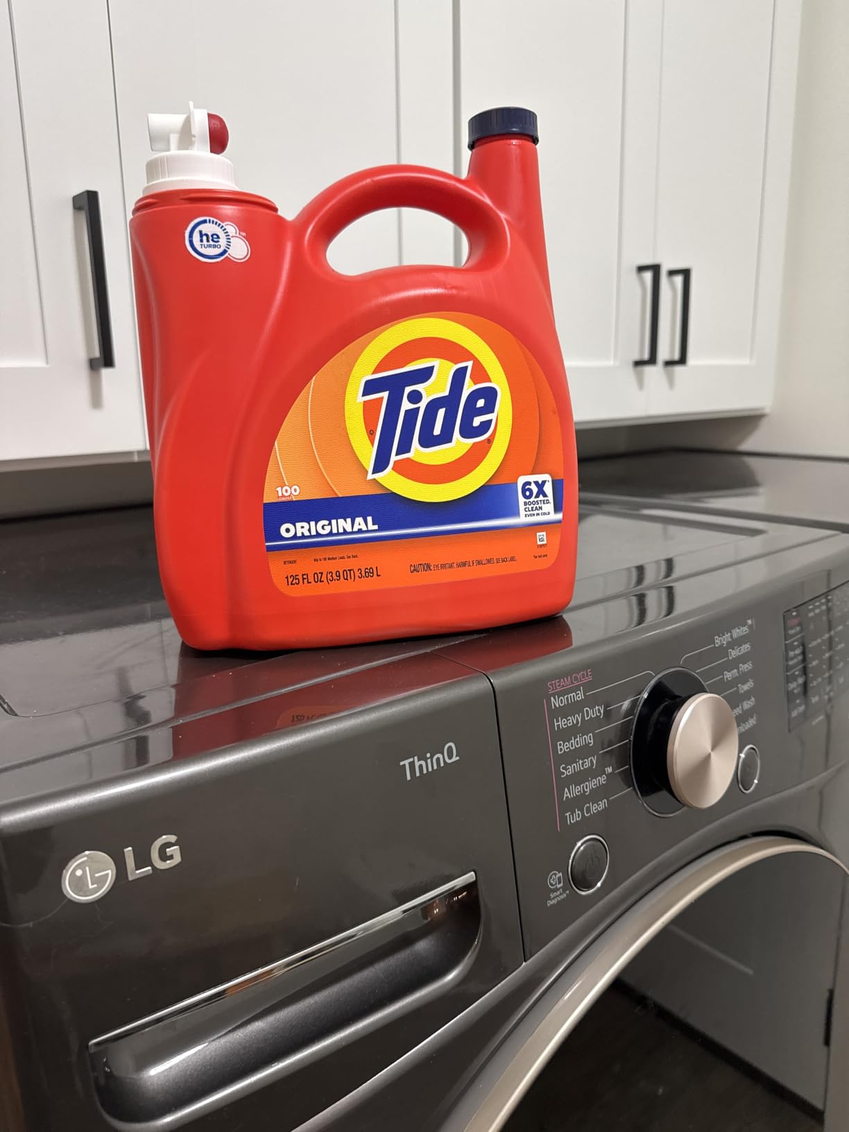 Tide Liquid Laundry Detergent, Original Scent, 125 fl oz, 100 Loads, Boosted Clean Even in Cold Water with Concentrated Washing Soap customer photo 2