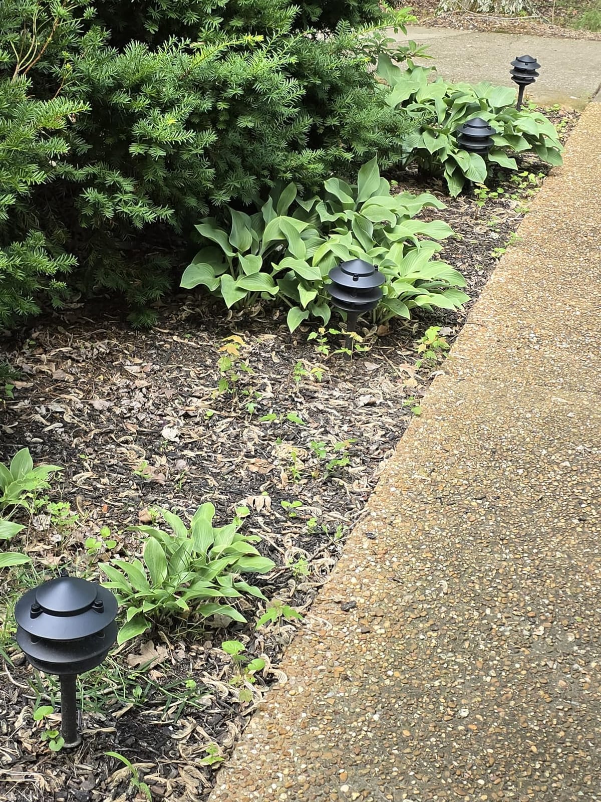 GOODSMANN Landscape Lighting 8PK Pathway Lights Low Voltage 2.2 Watt LED 12V AC Landscape Lights 30 Lumen Warm White with Cable Connectors Metal Stakes 9122-21102-08A customer photo 1