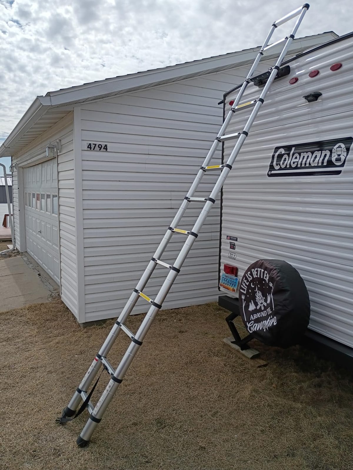RecPro RV Telescoping Ladder 12.5ft Compatible with Lippert On-The-Go Prepped Units customer photo 2