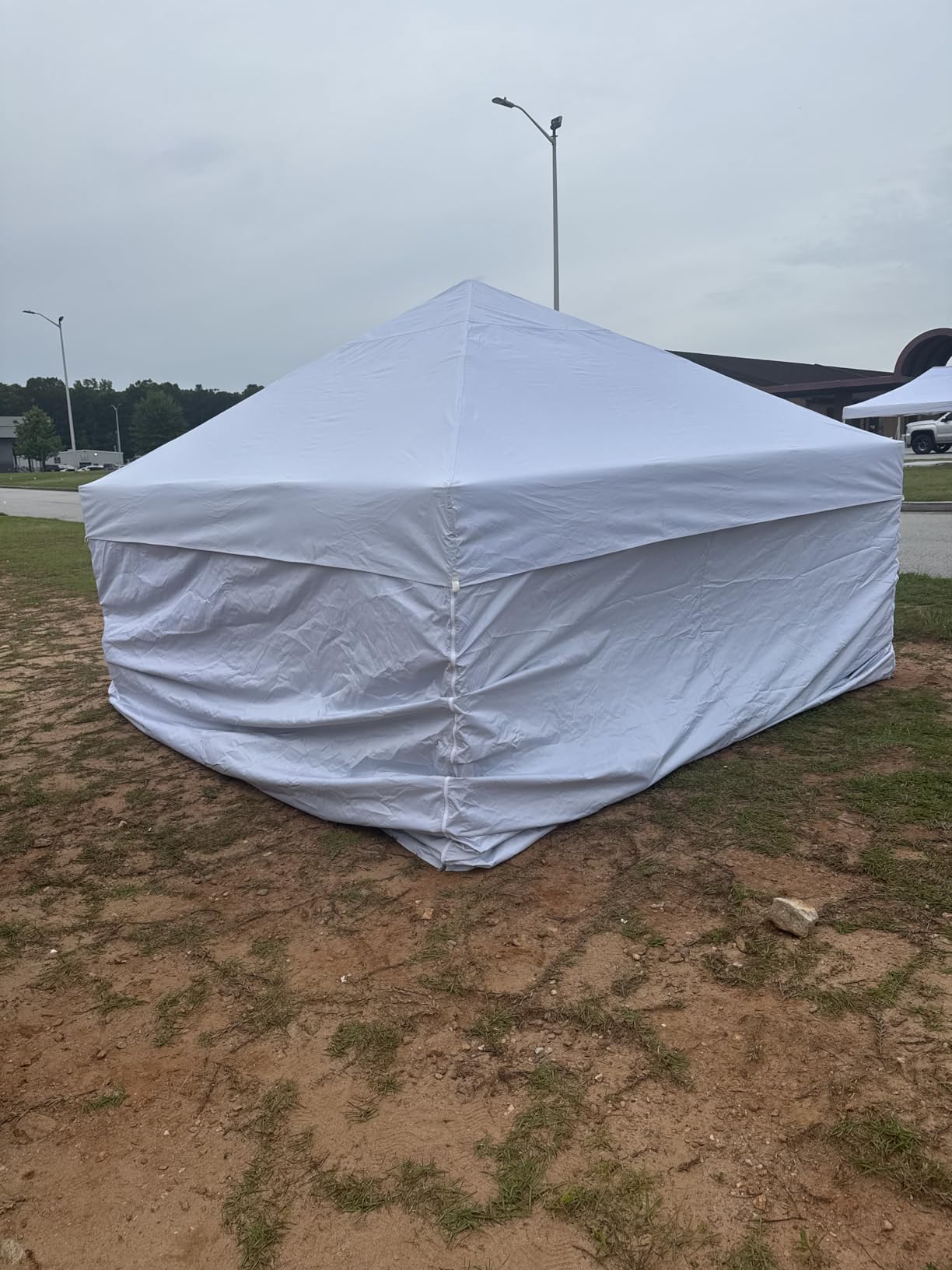 CROWN SHADES 10X10 Commercial Pop Up Canopy Tent with Sidewalls, Gray customer photo 2