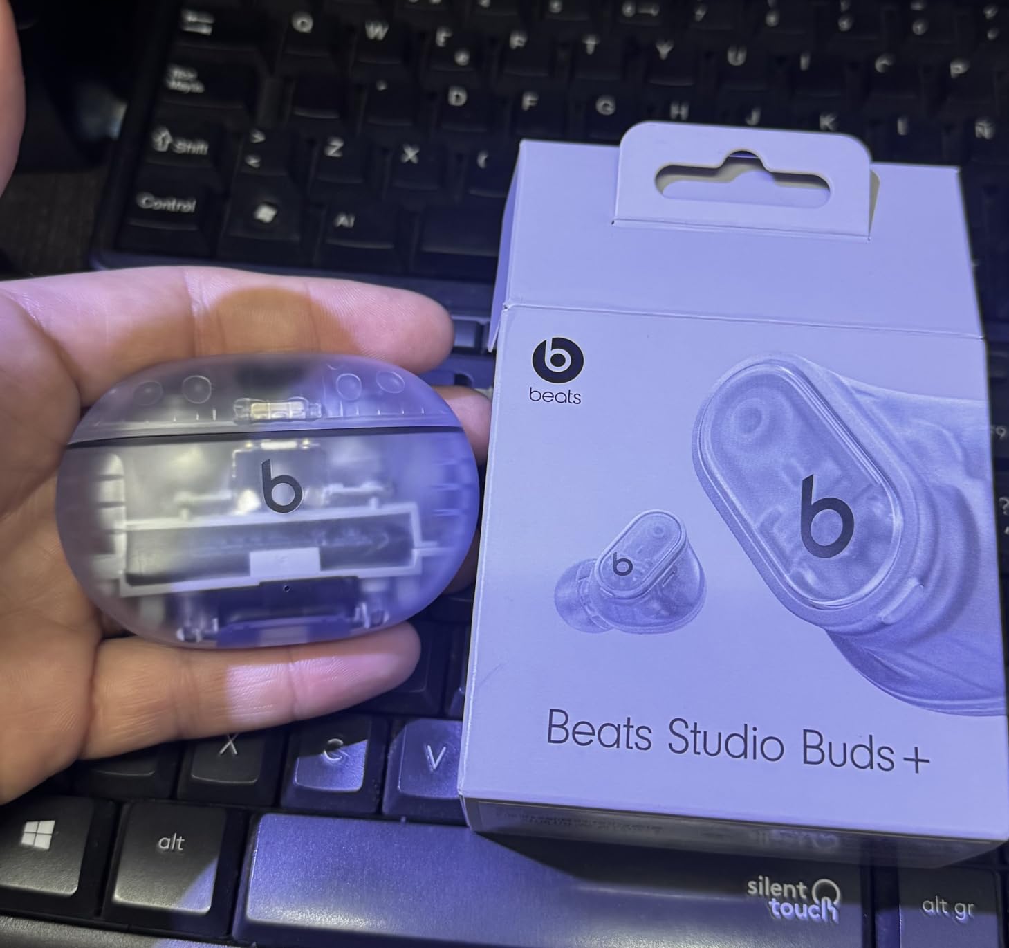 Beats Studio Buds + | True Wireless Noise Cancelling Earbuds, Enhanced Apple & Android Compatibility, Built-in Microphone, Sweat Resistant Bluetooth Headphones, Spatial Audio - Black/Gold customer photo 1