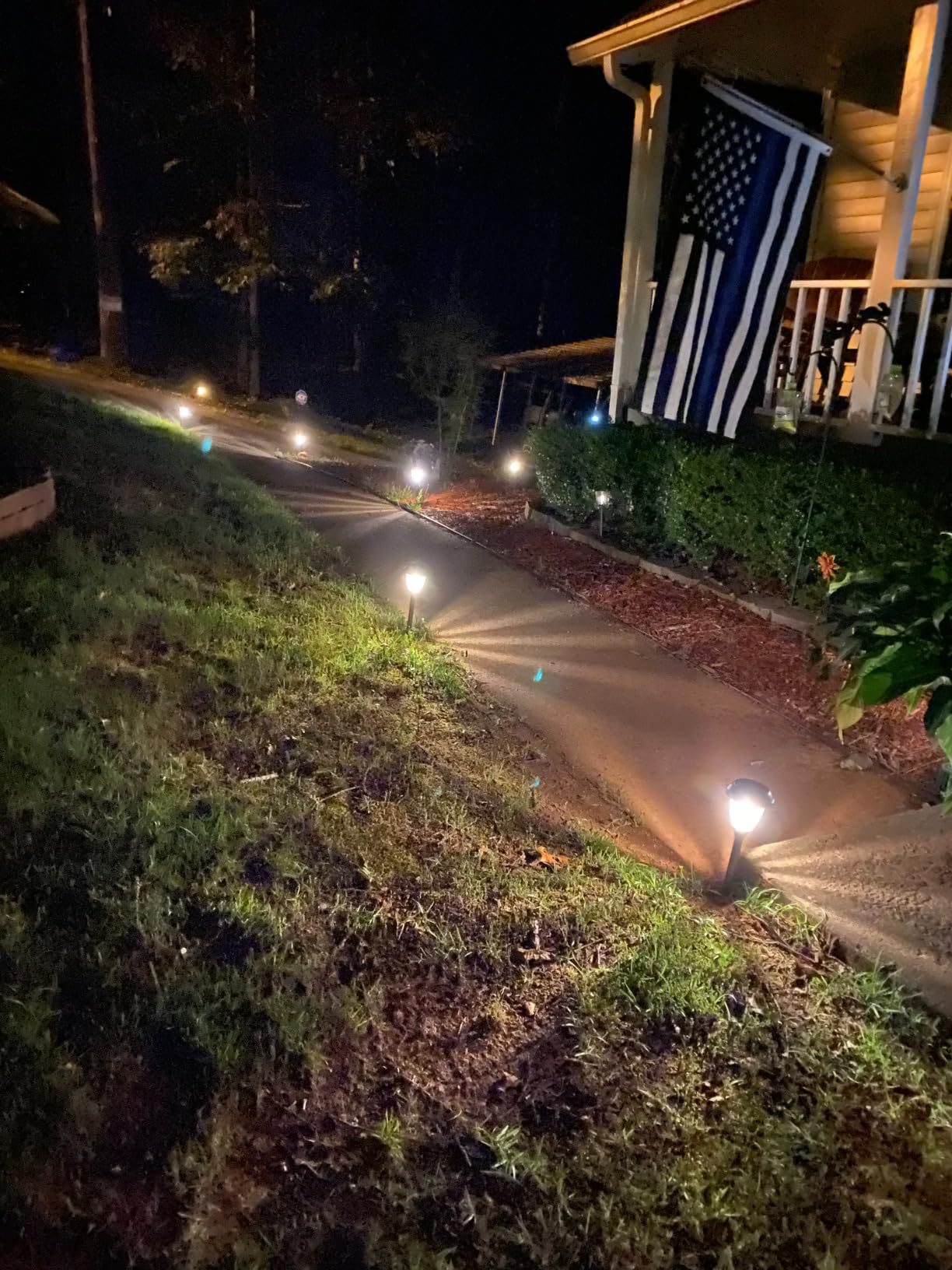 XMCOSY+ Solar Pathway Lights Outdoor, 6 Pack 2-Mode Solar Garden Lights customer photo 1