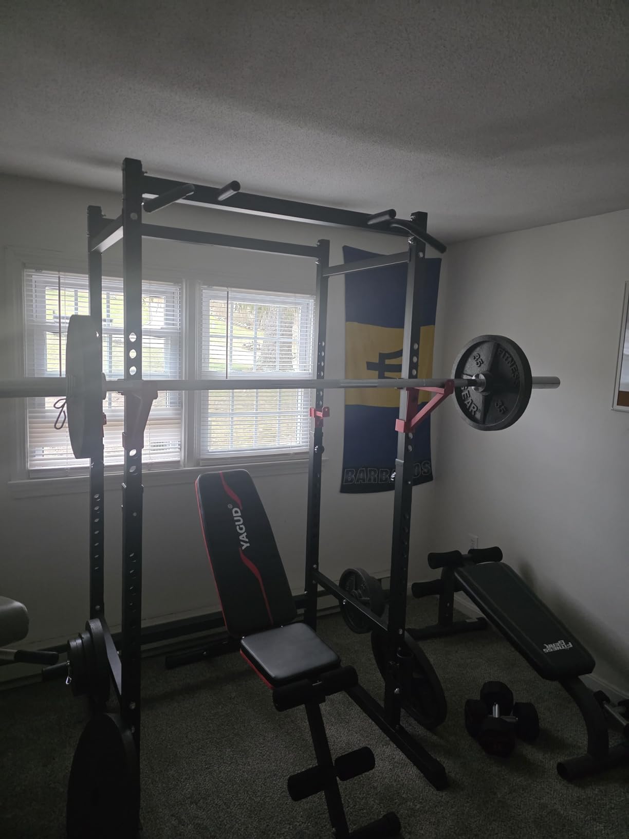 Bongkim Power Rack, Rack Cage for Weight Training, Adjustable Squat Stand Rack for Home Gym Equipment, Lifting Cage with 660lb Capacity customer photo 2