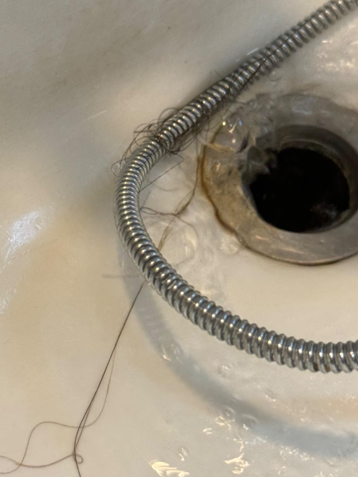 Metal Drain Snake, 10 ft Thin Auger for Sink, Shower & AC Line customer photo 1
