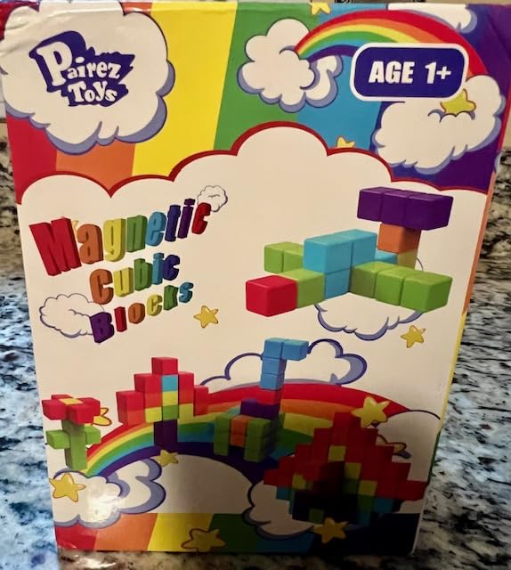 Magnetic Building Blocks Large, 1.65 inch Stacking Cubes for Toddlers customer photo 1