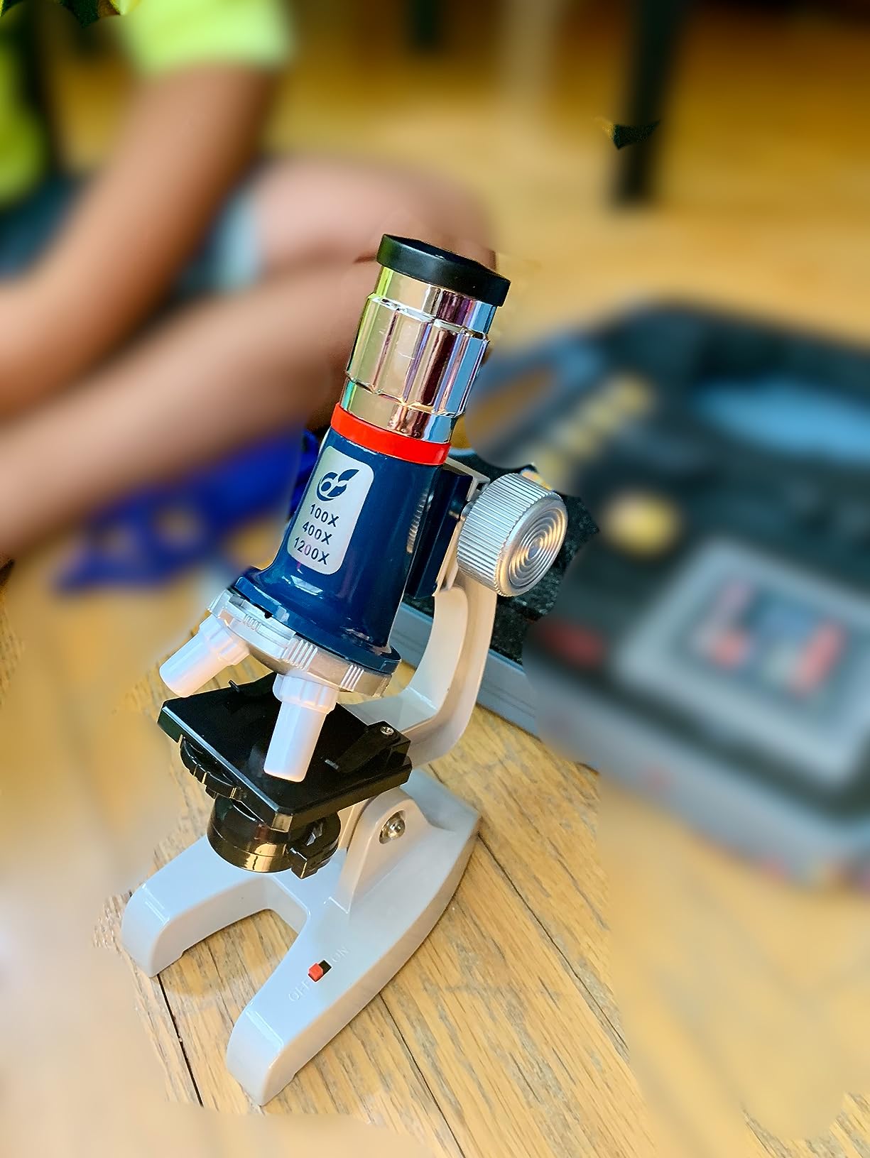 Uarzt Kids Beginner Microscope Science Kit with 100X-1200X, 13 Prepared Slides & DIY Blank Slides, 18MM HD Len, LED Light Adjustable and ABS Box, Microscope for Kids 5-7 8-12 customer photo 1
