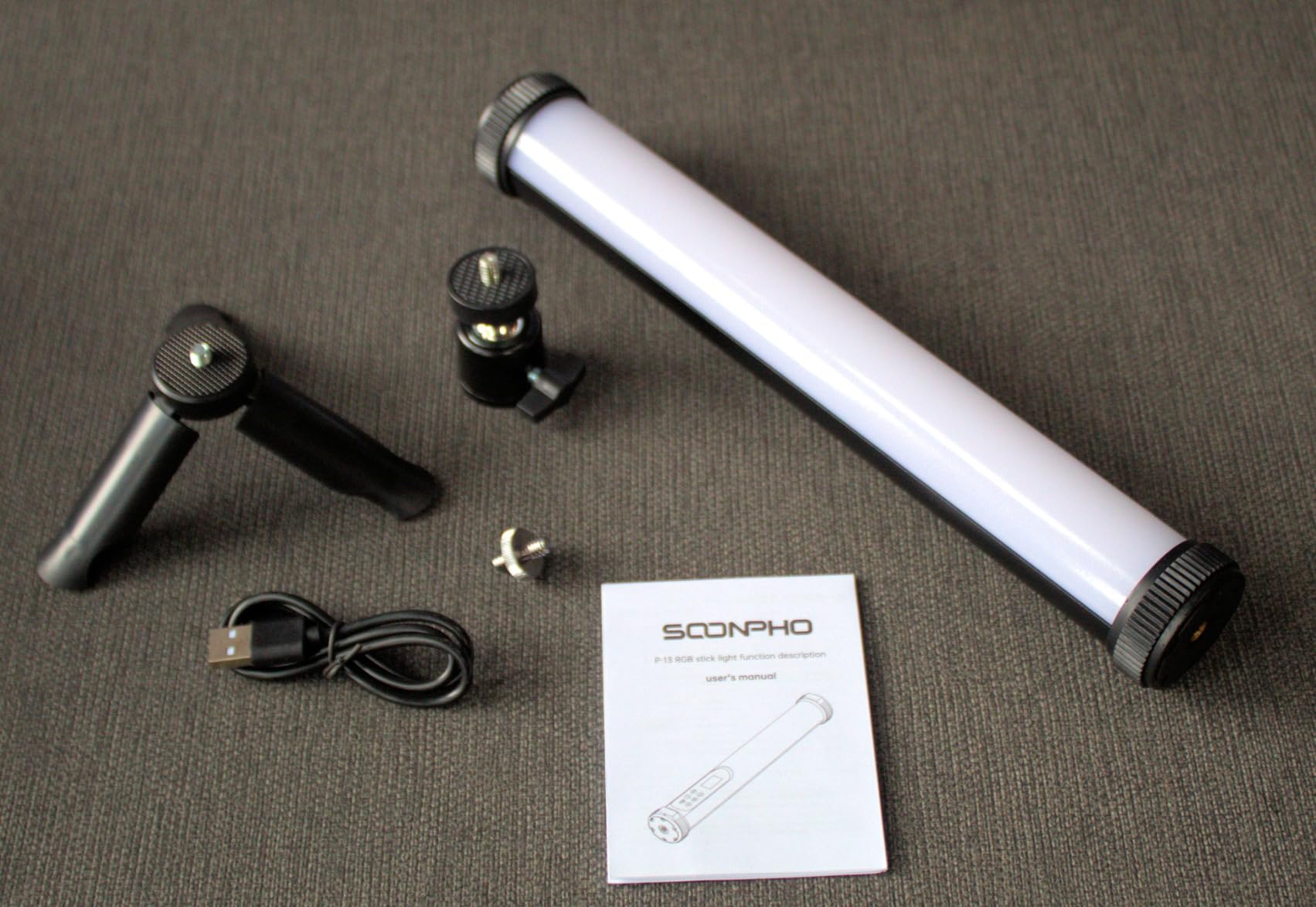 Soonpho RGB LED Video Light Wand Stick,360° Full RGB Magnetic Tube Light,3200K~8500K,Rechargeable 4000mAh Battery for Photography YouTube Vlog customer photo 1