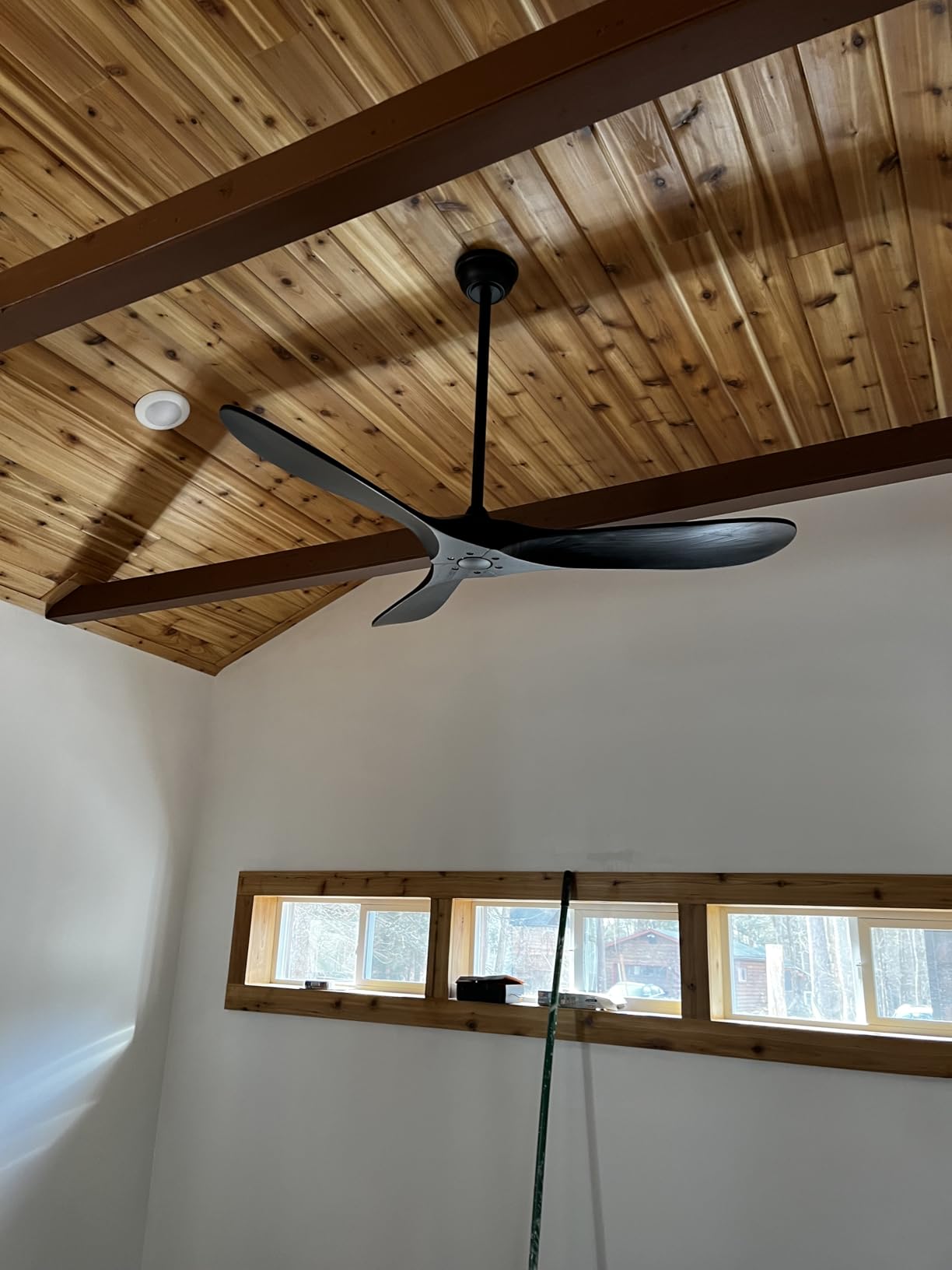 72 Inch Ceiling Fan No Light, Wood Outdoor Ceiling Fans for Patios Living Room Gazebo Porch, Indoor Modern Exterior Extra Large Ceiling Fan without Lights with Downrod(Walnut) customer photo 2