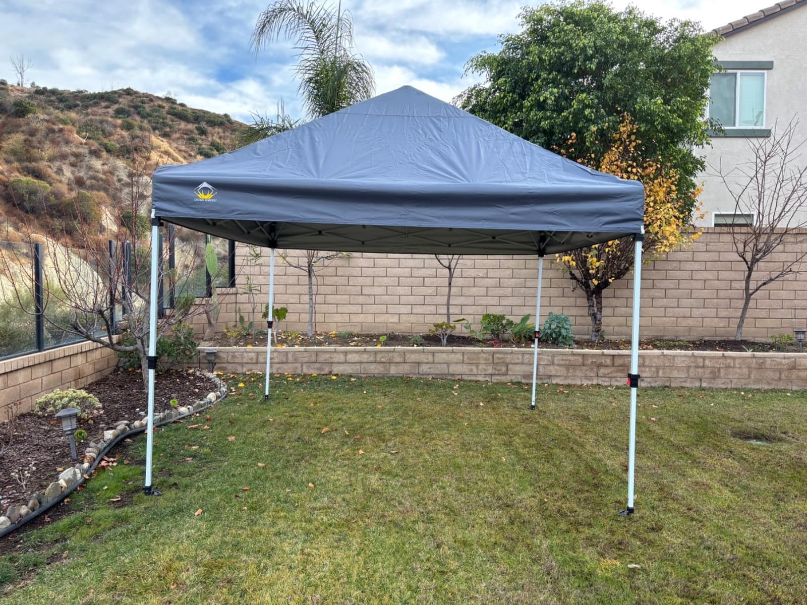 CROWN SHADES 10x10 Pop Up Canopy, Food Tents for Outdoor Serving, White customer photo 1