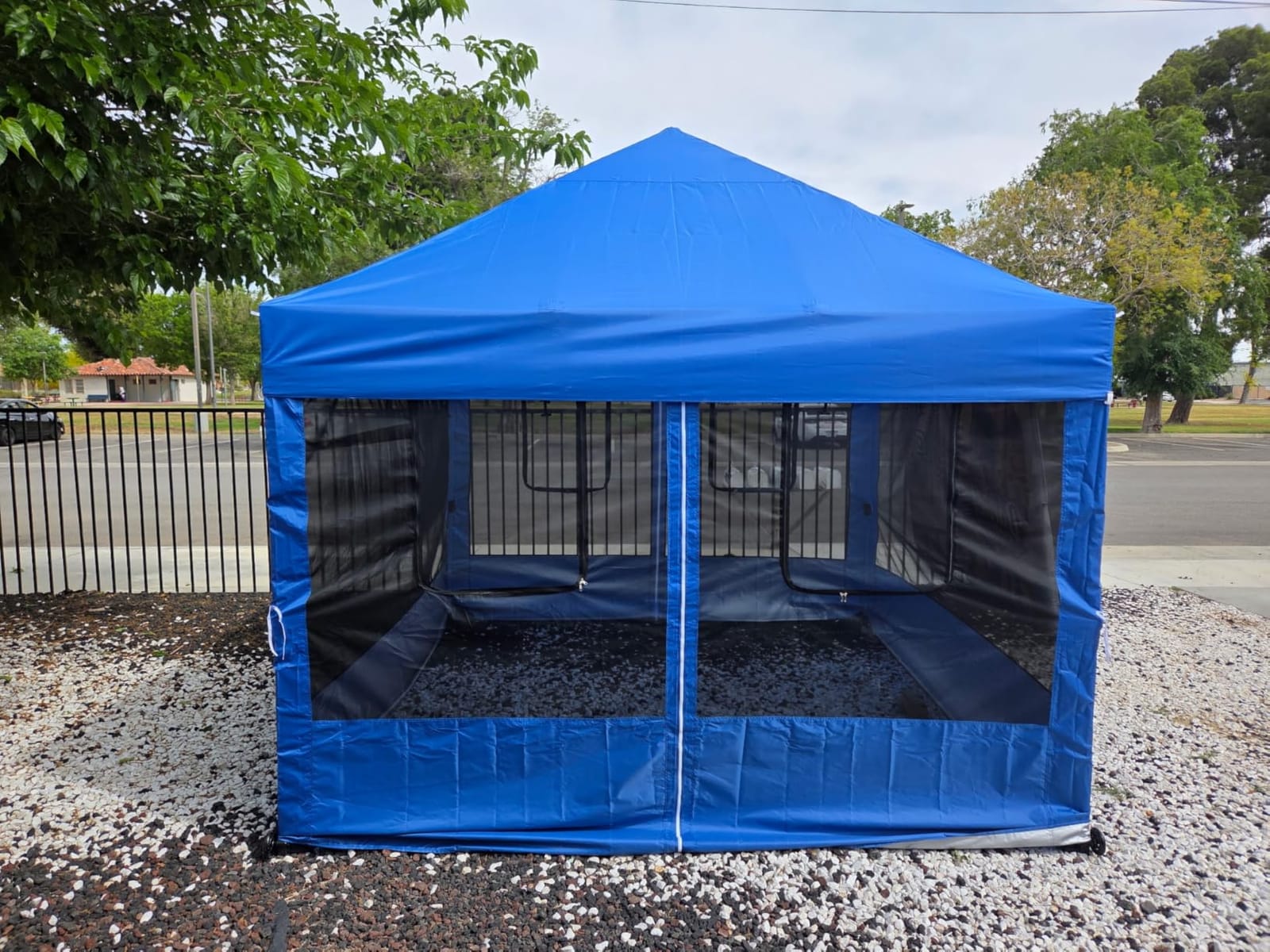 CROWN SHADES 10x10 Pop Up Canopy, Food Tents for Outdoor Serving, White customer photo 2