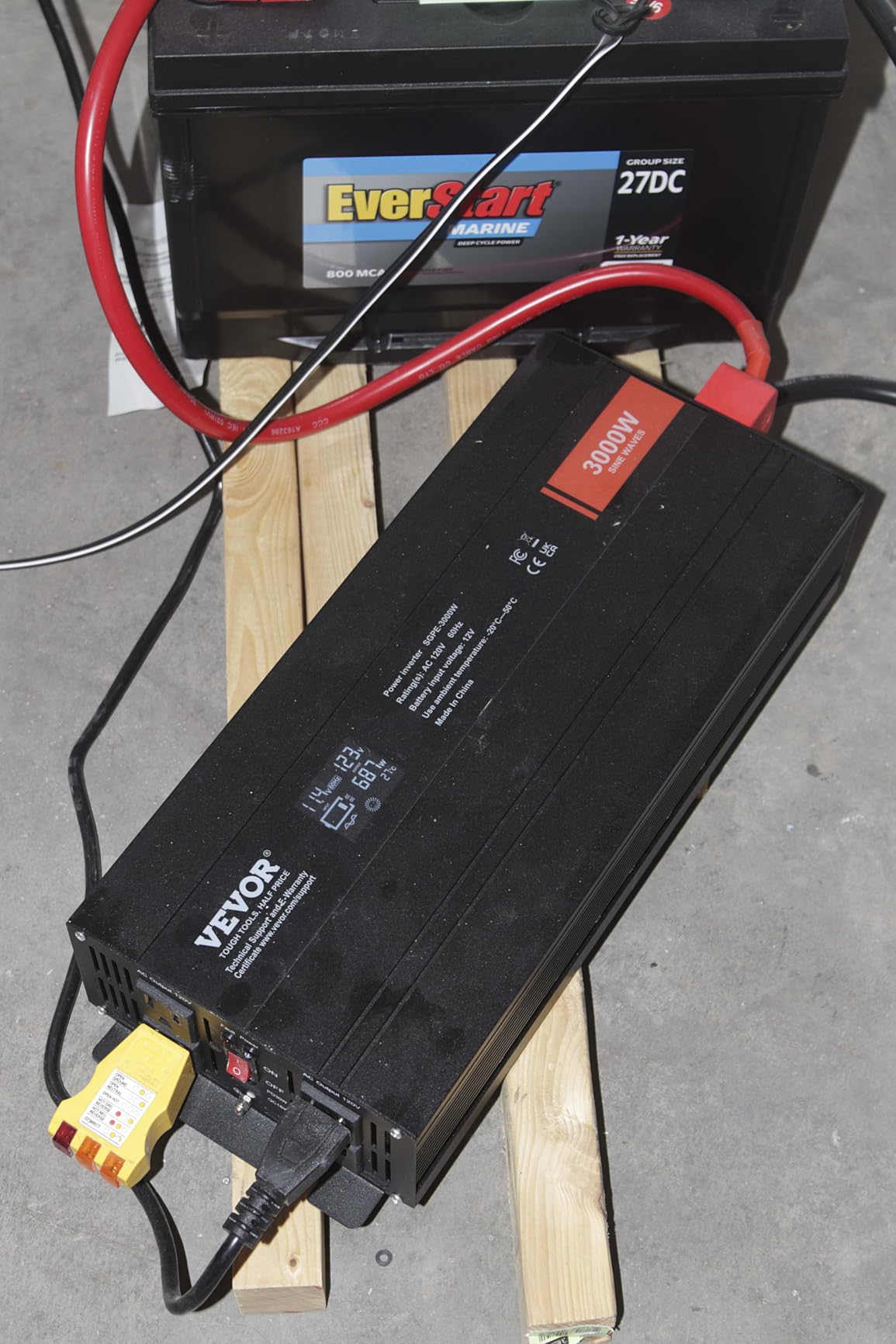 VEVOR Pure Sine Wave Inverter 3000 Watts 12V DC to 120V AC Power Inverter customer photo 1
