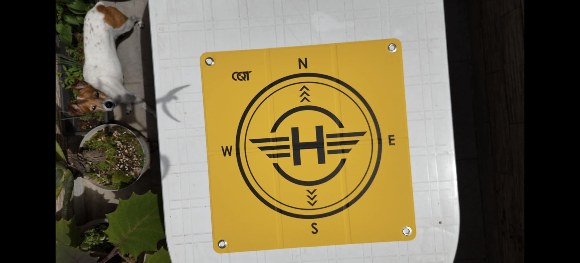 CQT Drone Landing Pad Universal Waterproof Weighted Portable Fast-Foldable Helipad Launch for DJI Avata 360 Mavic 3 4 Pro/Mini 2 SE/Air 2 2S/Mini 3 4 5 Pro/Mavic 2/Holy Stone/FPV/Avata 2/RC Quadcopters Accessories (55CM Yellow+Dark Gray) customer photo 1