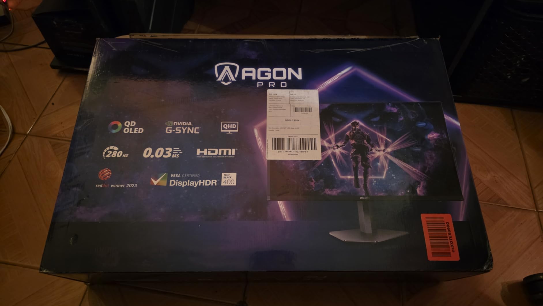 AOC Agon Pro 27 Inch Gaming Monitor QD OLED 240Hz 0.03ms, AG276QZD2 customer photo 2