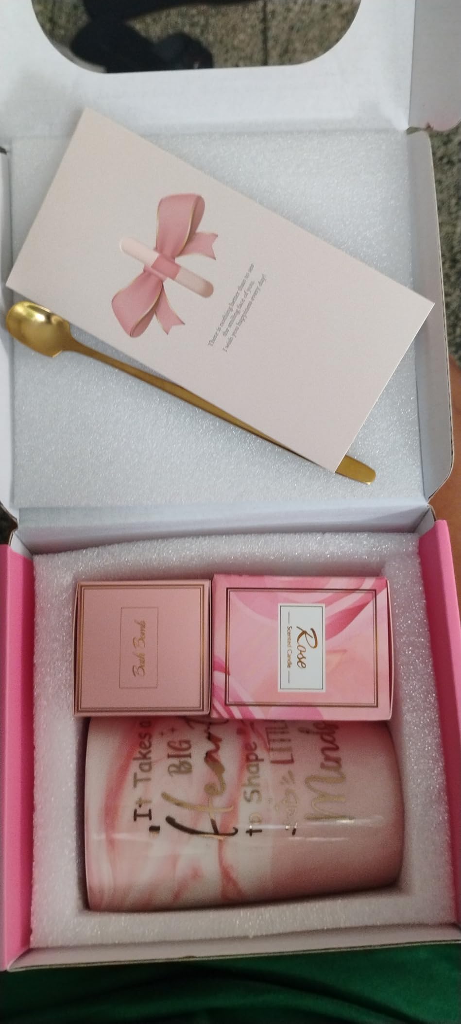 Birthday Gifts for Women, Mom, Unique Pink Spa Relaxation Baskets Set customer photo 2