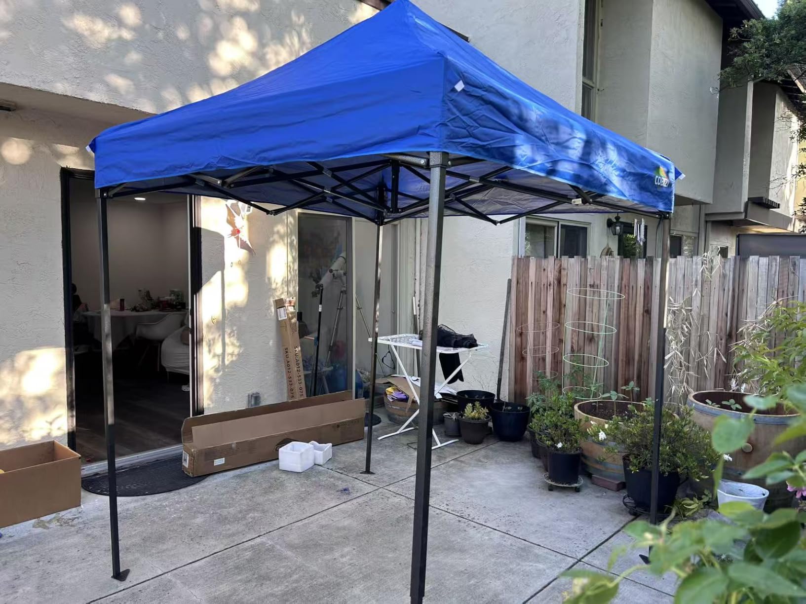COBIZI 10x20 Heavy Duty Pop Up Canopy Tent with 6 Sidewalls, Gray customer photo 1