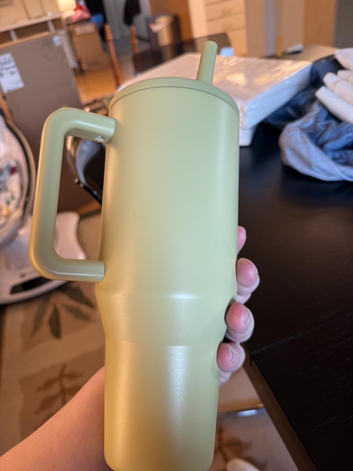 HydroJug Traveler 32oz, Insulated Tumbler with Handle & Straw, Sage customer photo 1