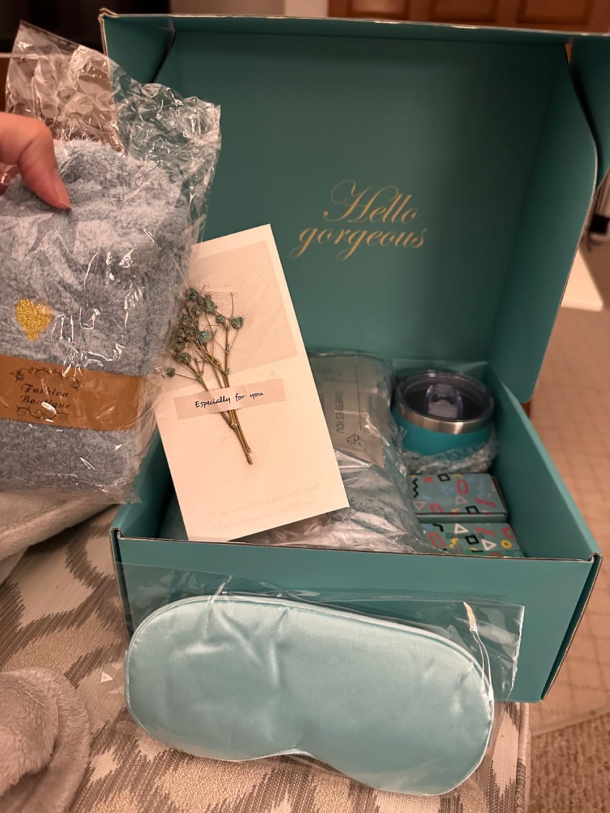 Happy Birthday Gifts for Women Mom Her Friend Sister Wife Grandma, Self Care Gift Get Well Relaxing Spa Gift Basket Set customer photo 1