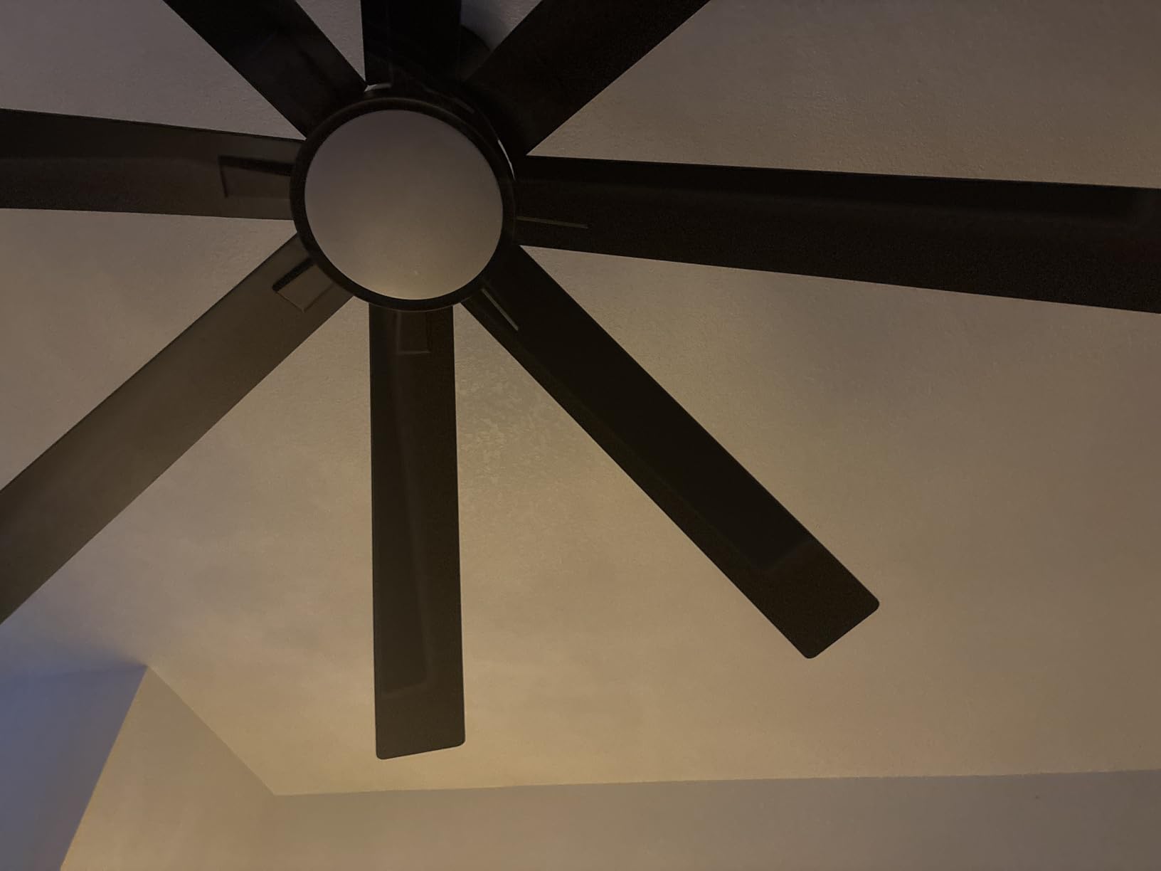 hykolity 72 Inch Modern Flush Mount Large Nickel Ceiling Fan with Light customer photo 1