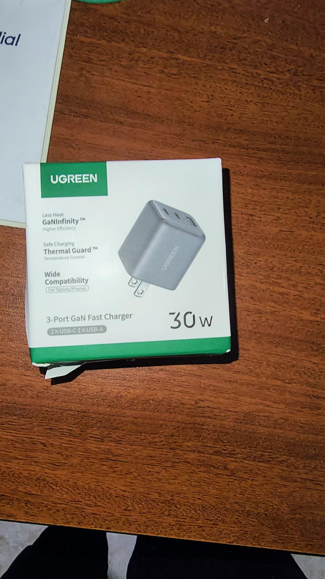 UGREEN 3-Port 30W USB C Charger Block, GaN II Type C Fast Charging, Black customer photo 1