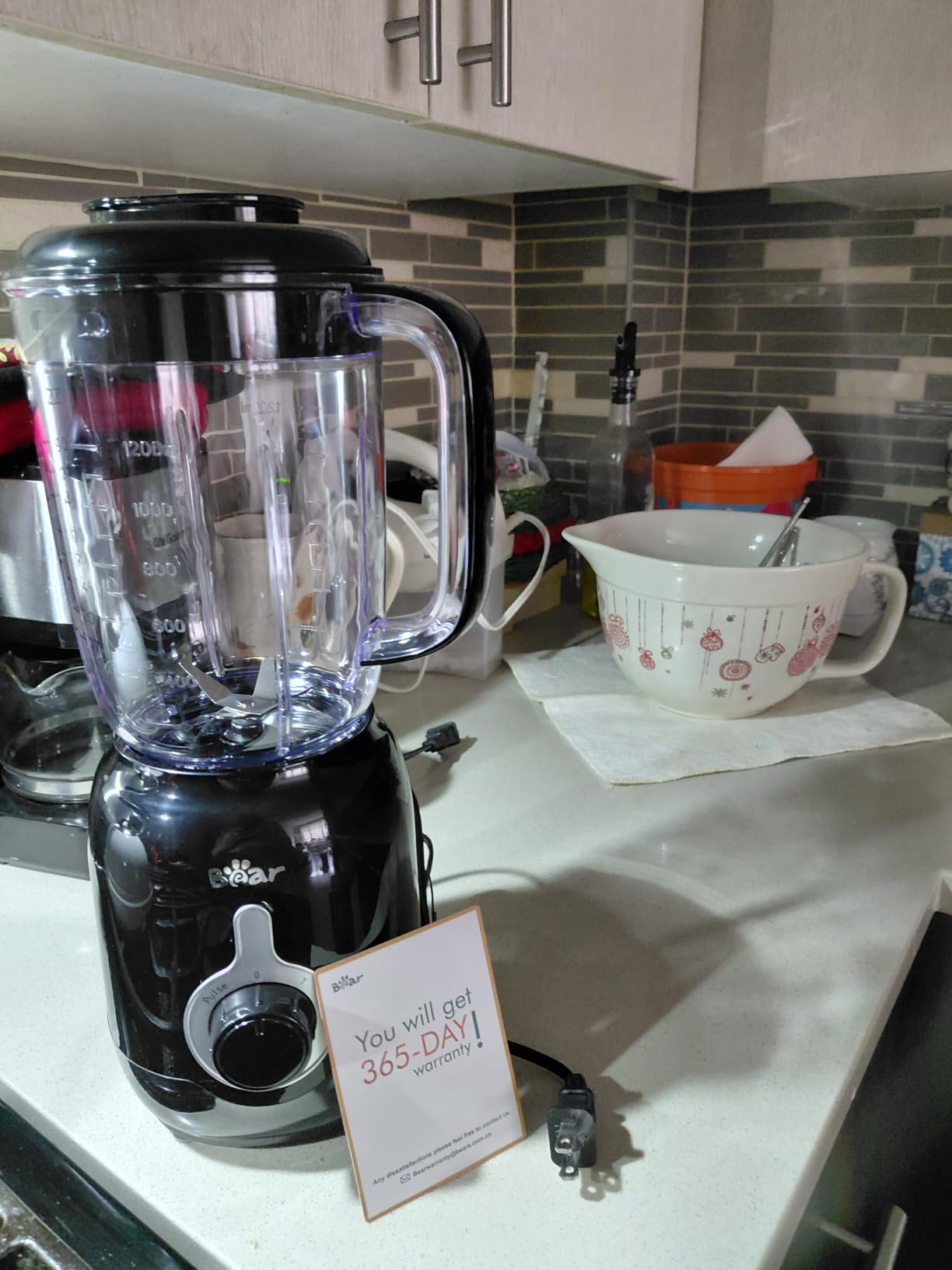 Bear Blender, 2025 New 700W Smoothie Countertop Blender with 40oz Cup for Shakes and Smoothies, 3-Speed for Crushing Ice, Puree and Frozen Fruit with Autonomous Clean customer photo 2